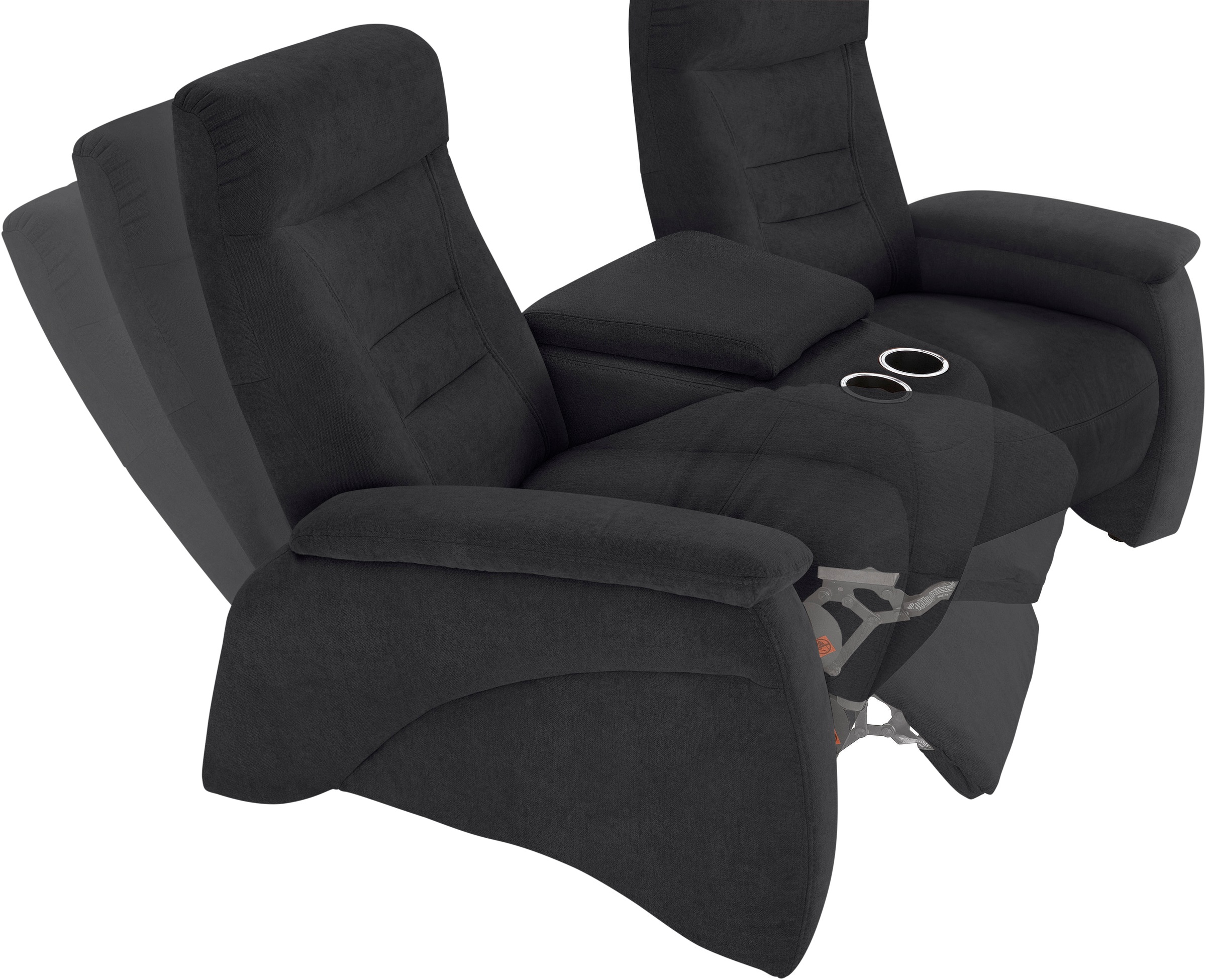 exxpo - sofa fashion 2,5-Sitzer »Ascoli, Kinosofa mit hohem Sitzkomfort, bequeme Armlehnen«, inkl. Relaxfunktion, mit Ablage und Staufach, hohe Rückenlehne