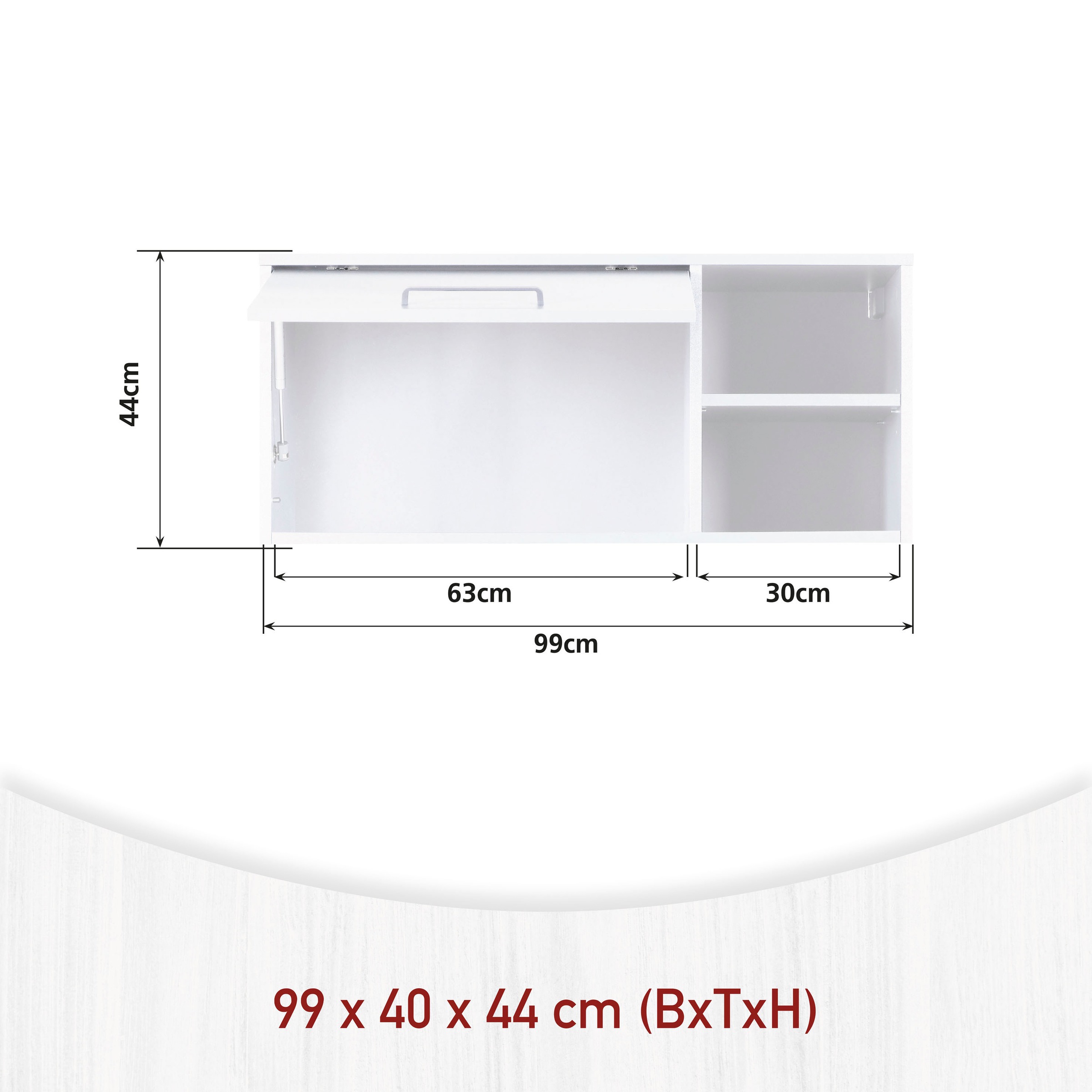 Inter Link Mehrzweckschrank-Set »Norela, Platzsparendes Waschmaschinen-Set mit Tisch & Hängeschrank« 2 Stk. tlg.