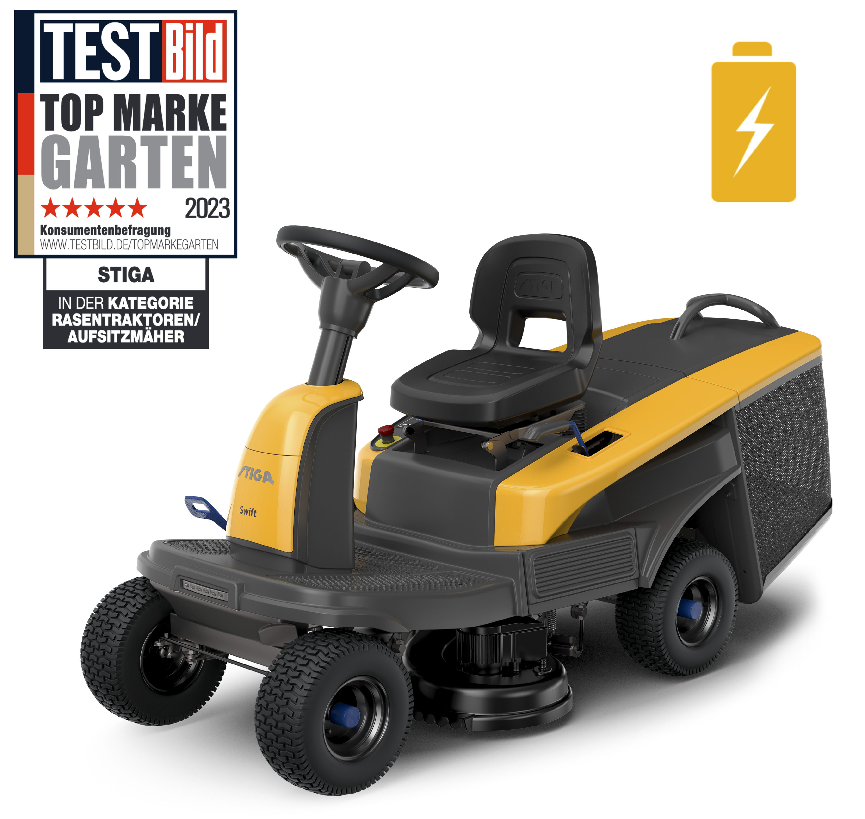 Akku-Rasentraktor »Swift 372e«, STIGA ePower Wechselakkusystem - inkl. Akkus und...