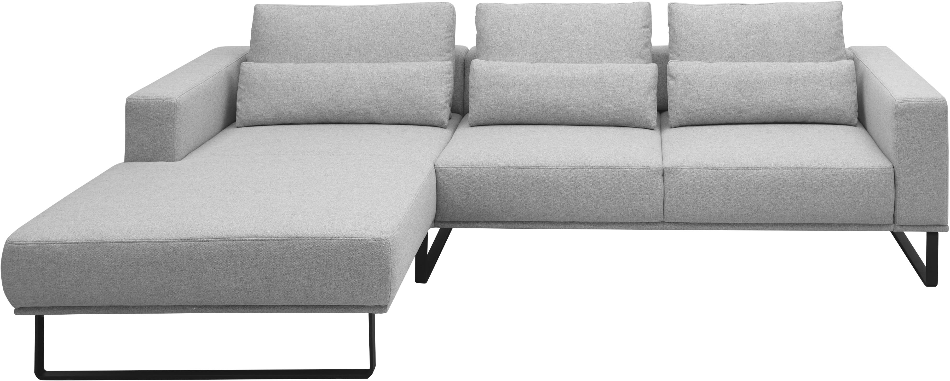 Musterring Ecksofa "JustB PM100" Mit schwarzen Metallkufen und 292 cm Breite - 6 Farben wählbar
