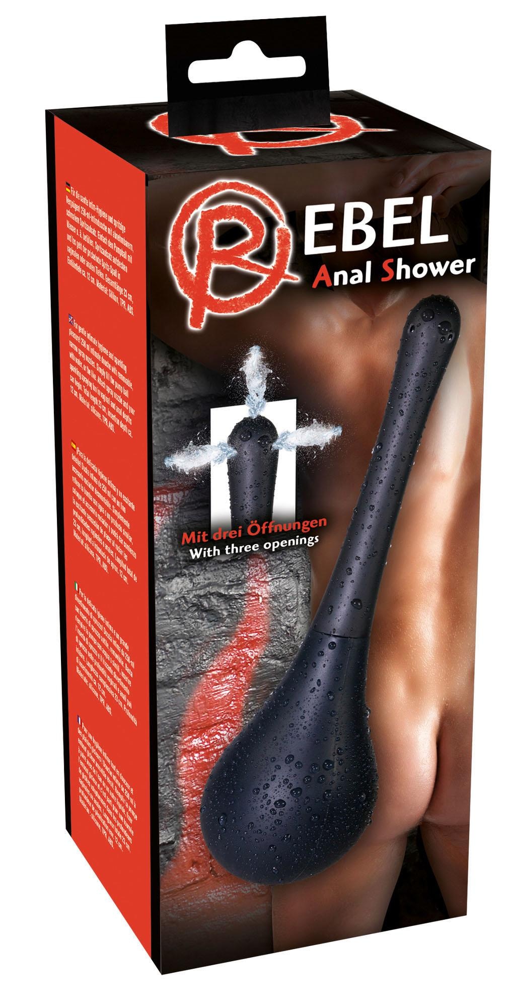 REBEL Analdusche »Shower Black«, mit 3 Spritzlöchern