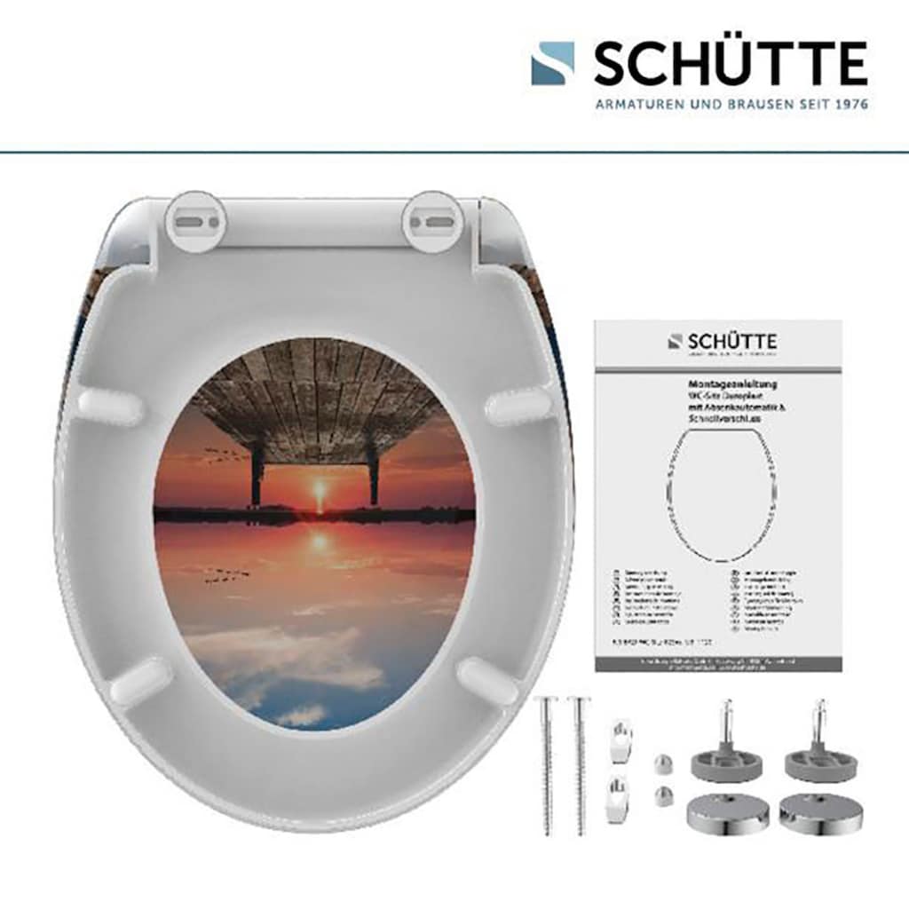 Schütte WC-Sitz »SUNSET SKY«, bruchsicher und kratzfest, Absenkautomatik, Standardmaß