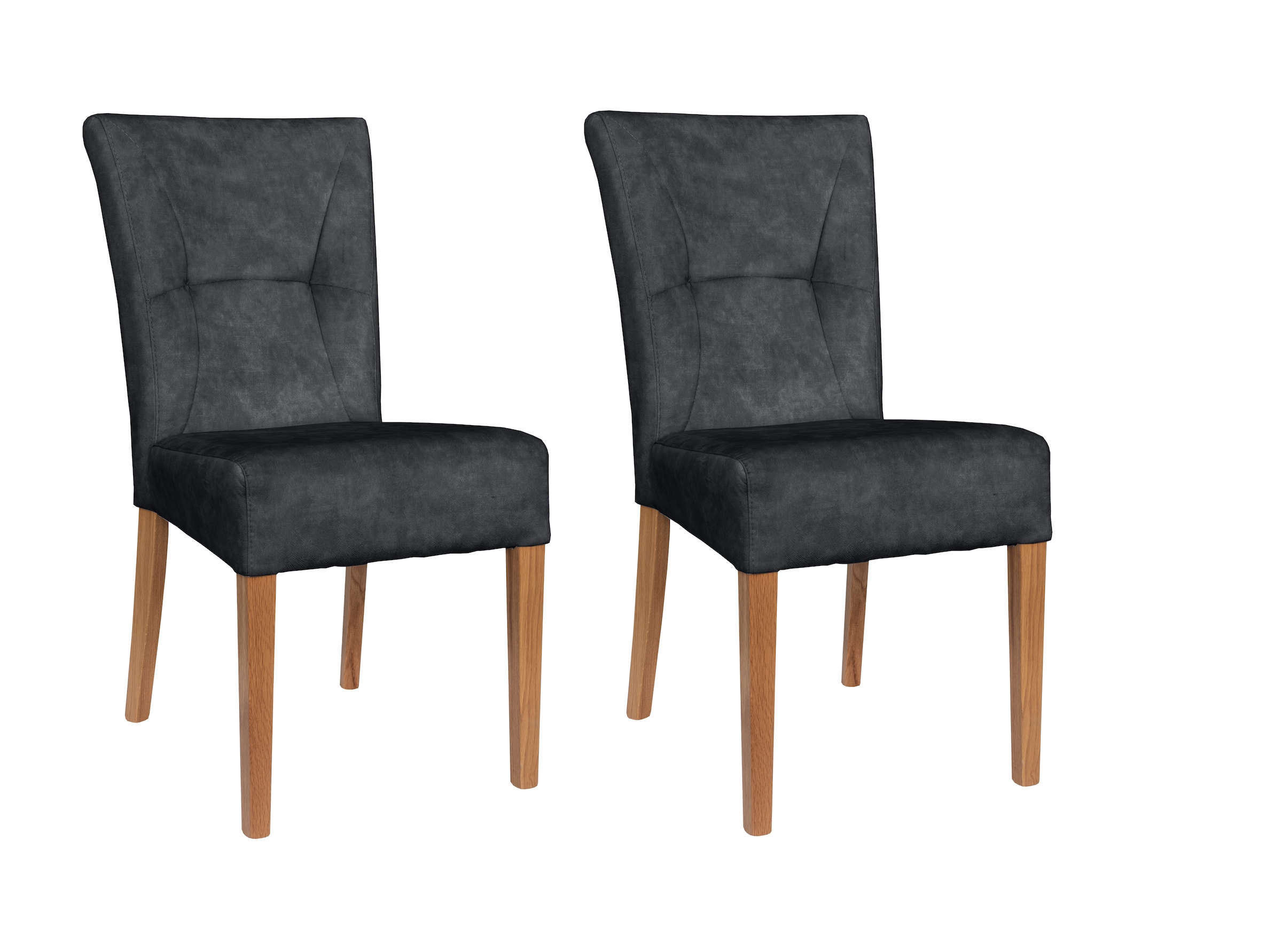 Home affaire 4-Fußstuhl "Henry" (Set) 2 Stk. Samtvelours Sitz und Rücken ge günstig online kaufen