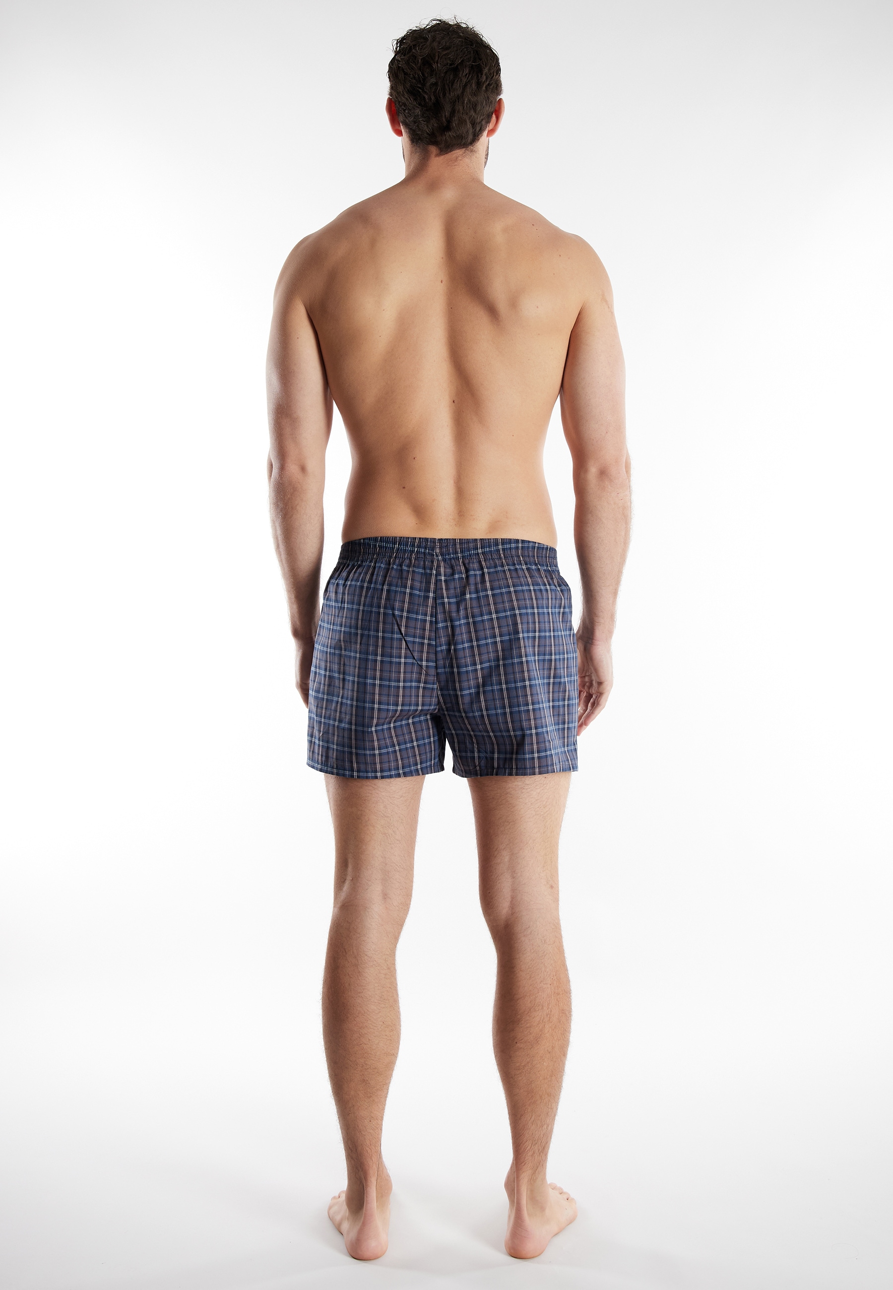 TOM TAILOR Boxershorts »Milos« 2er Pack,  bequem, leicht, Logopatch, basic, kariert, Baumwolle