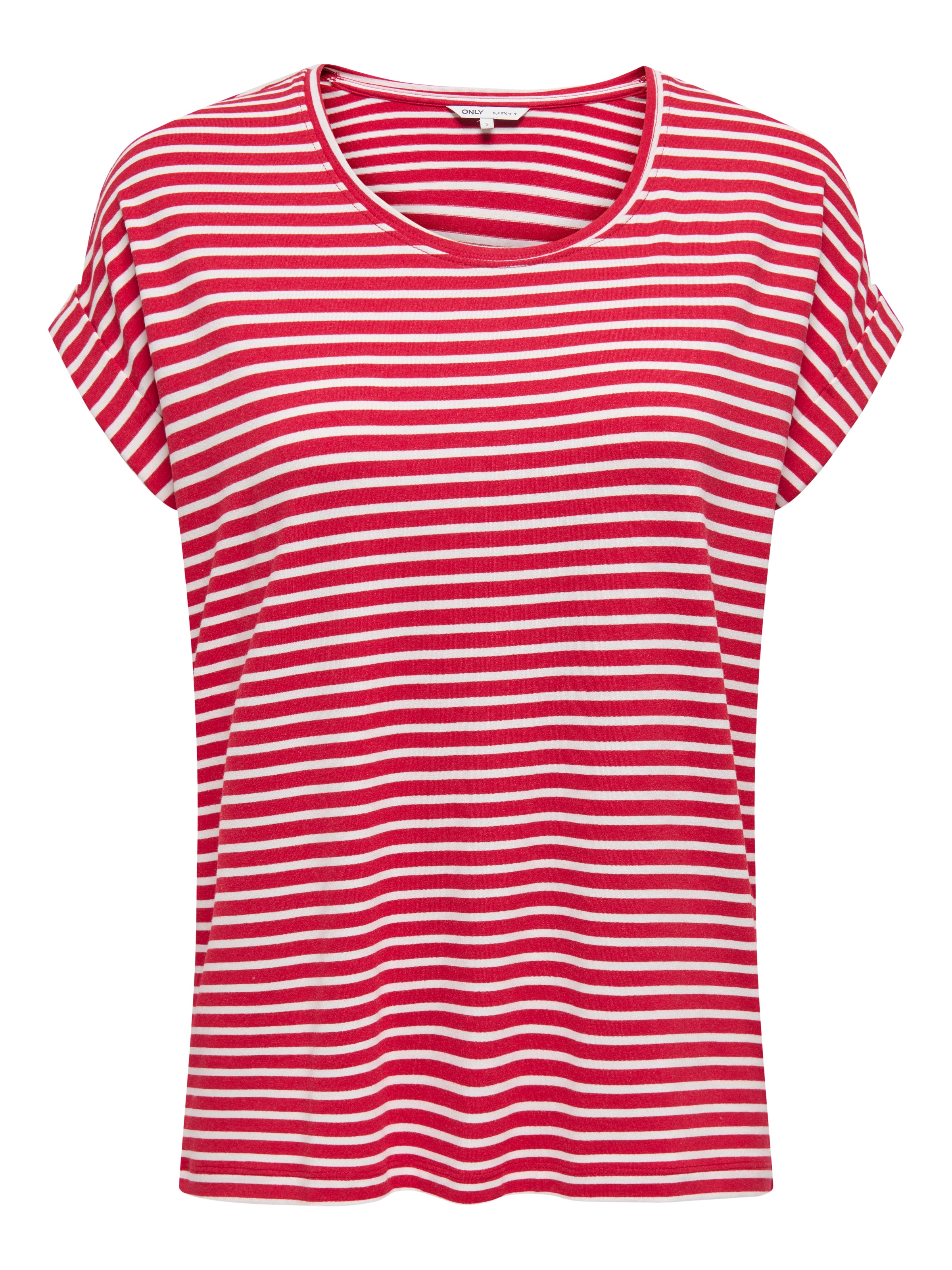 ONLY Kurzarmshirt "ONLMOSTER STRIPE S/S O-NECK TOP JRS NOOS" gestreift, läs günstig online kaufen