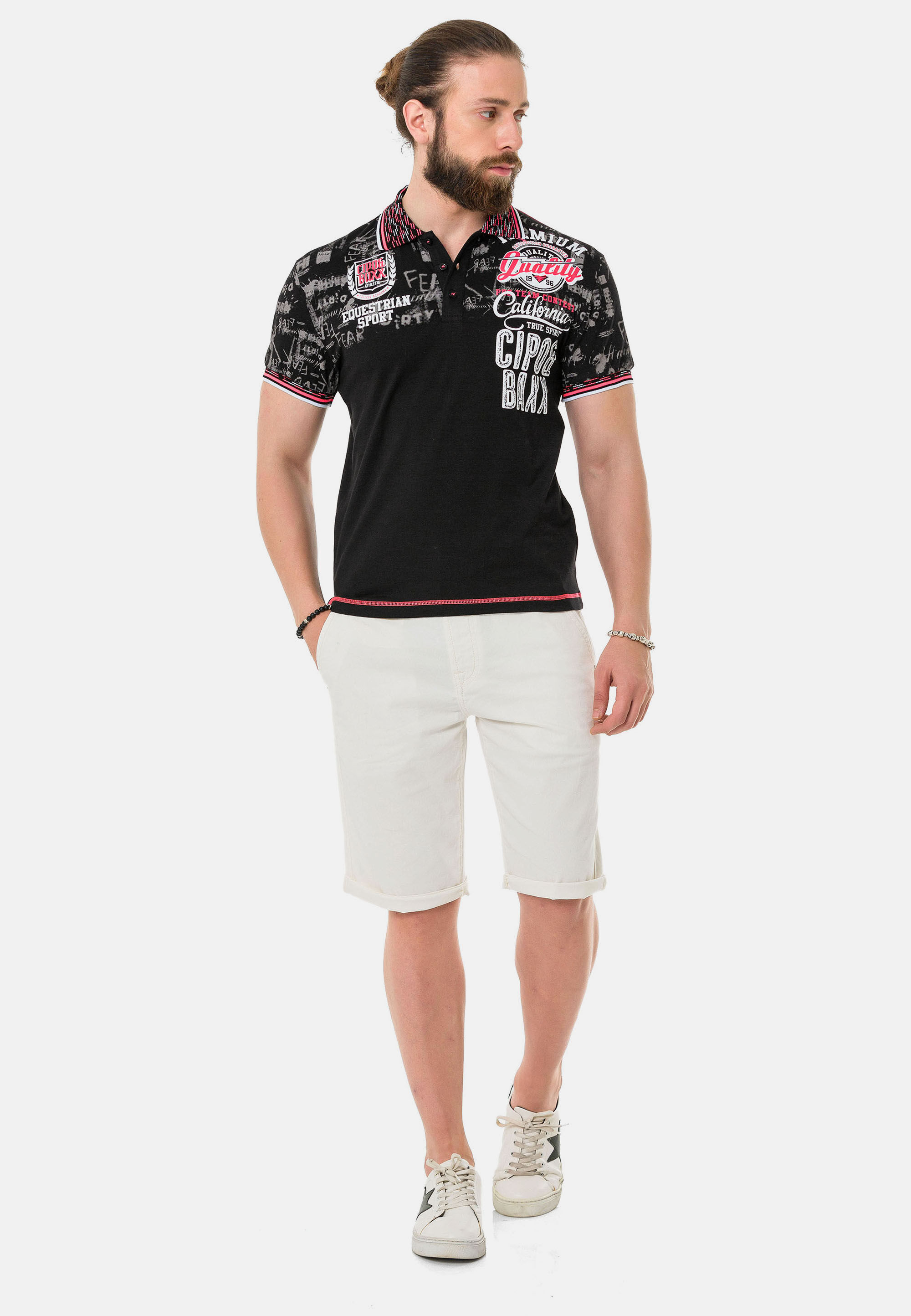Thumbnail - Cipo & Baxx T-Shirt "Poloshirt", mit stylischem Print