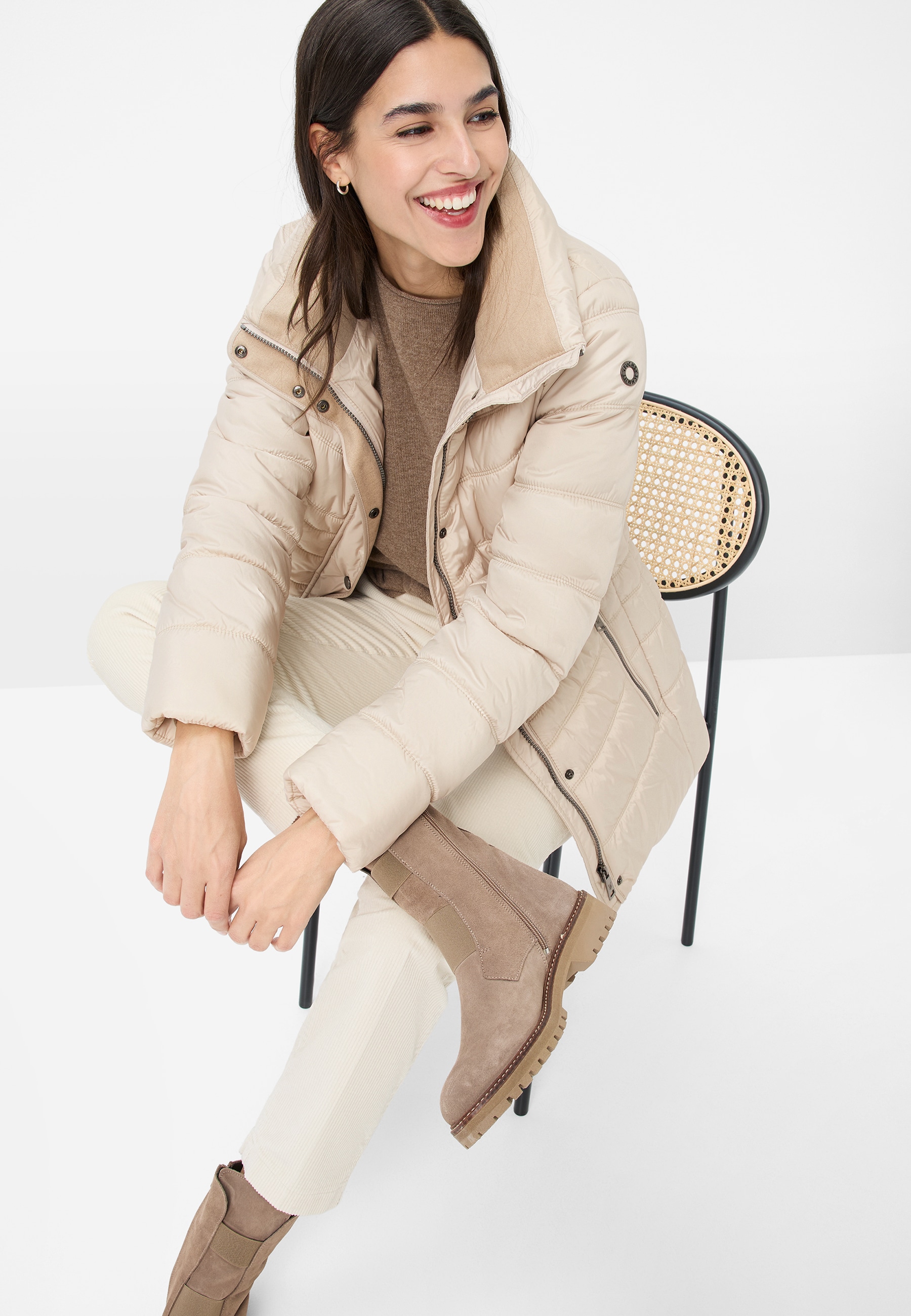 Fuchs Schmitt Steppjacke, mit Kapuze, regular fit, abnehmbare Kapuze