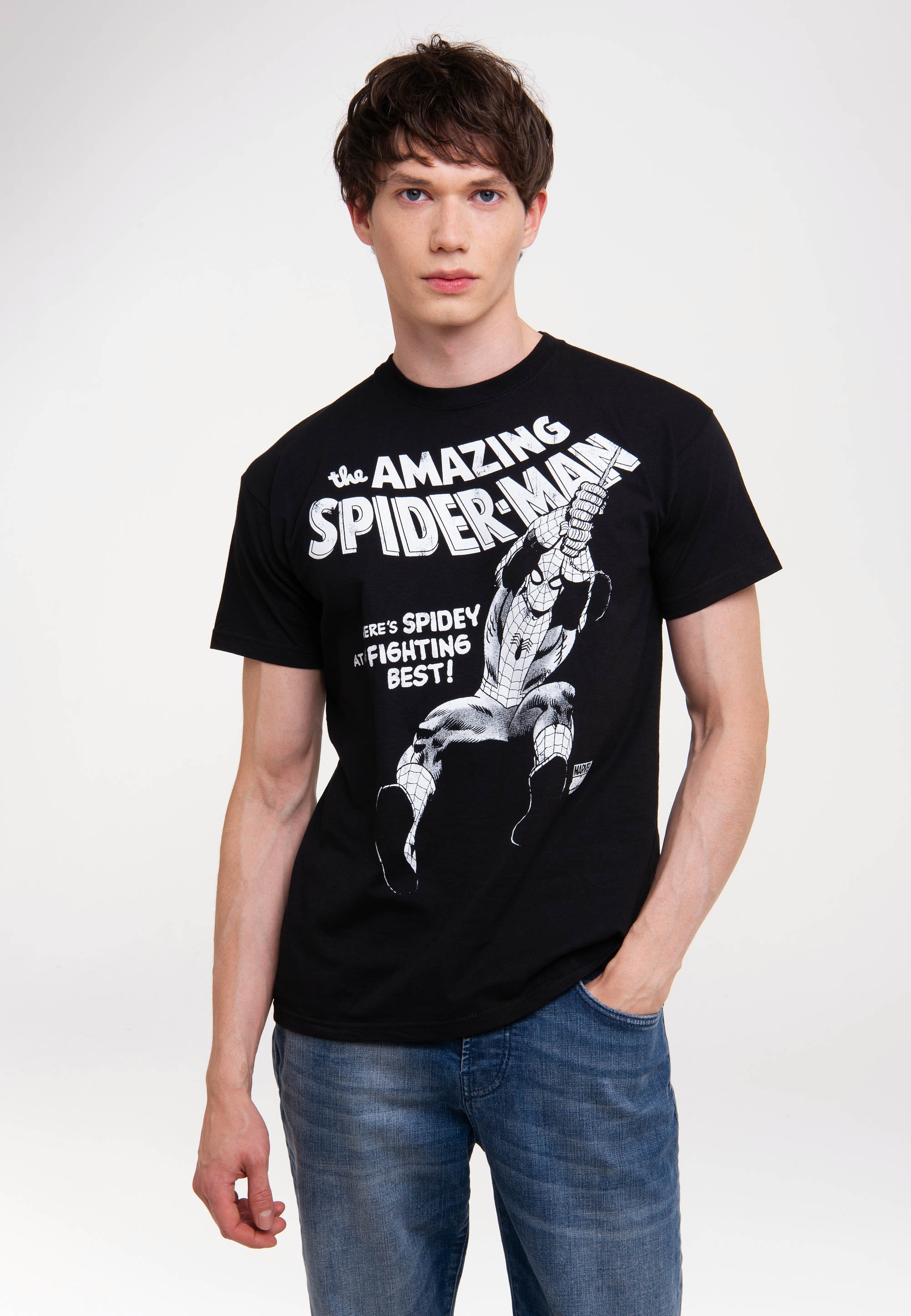 LOGOSHIRT T-Shirt »Marvel Comics - für | Spider-Man, lizenziertem Spidey«, ▷ Print BAUR mit
