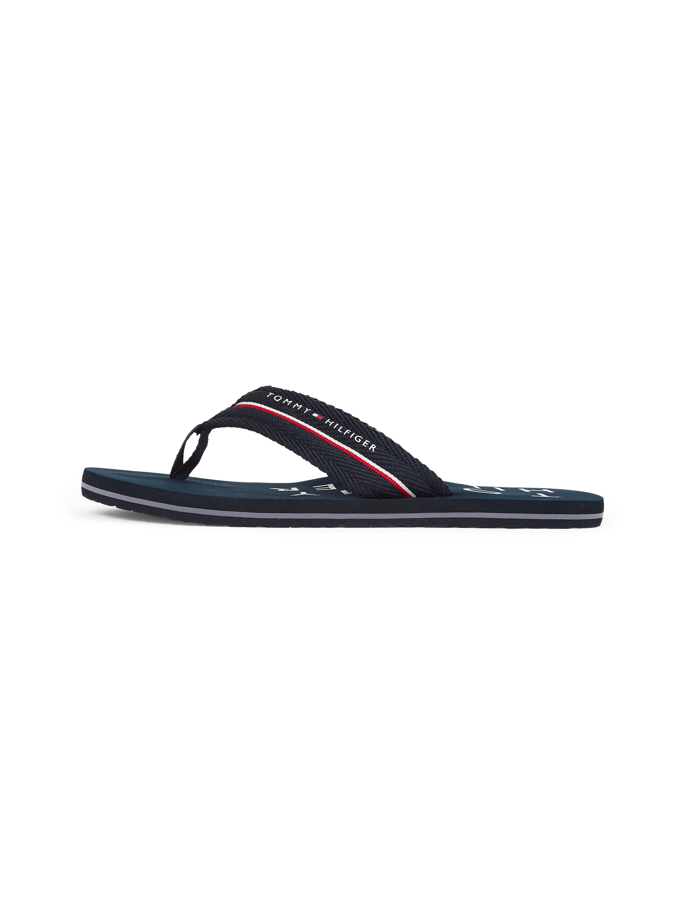 Zehentrenner »TOMMY HILFIGER WEB BEACH SANDAL«, Dianette, Sommerschuh, Badeschuh mit...