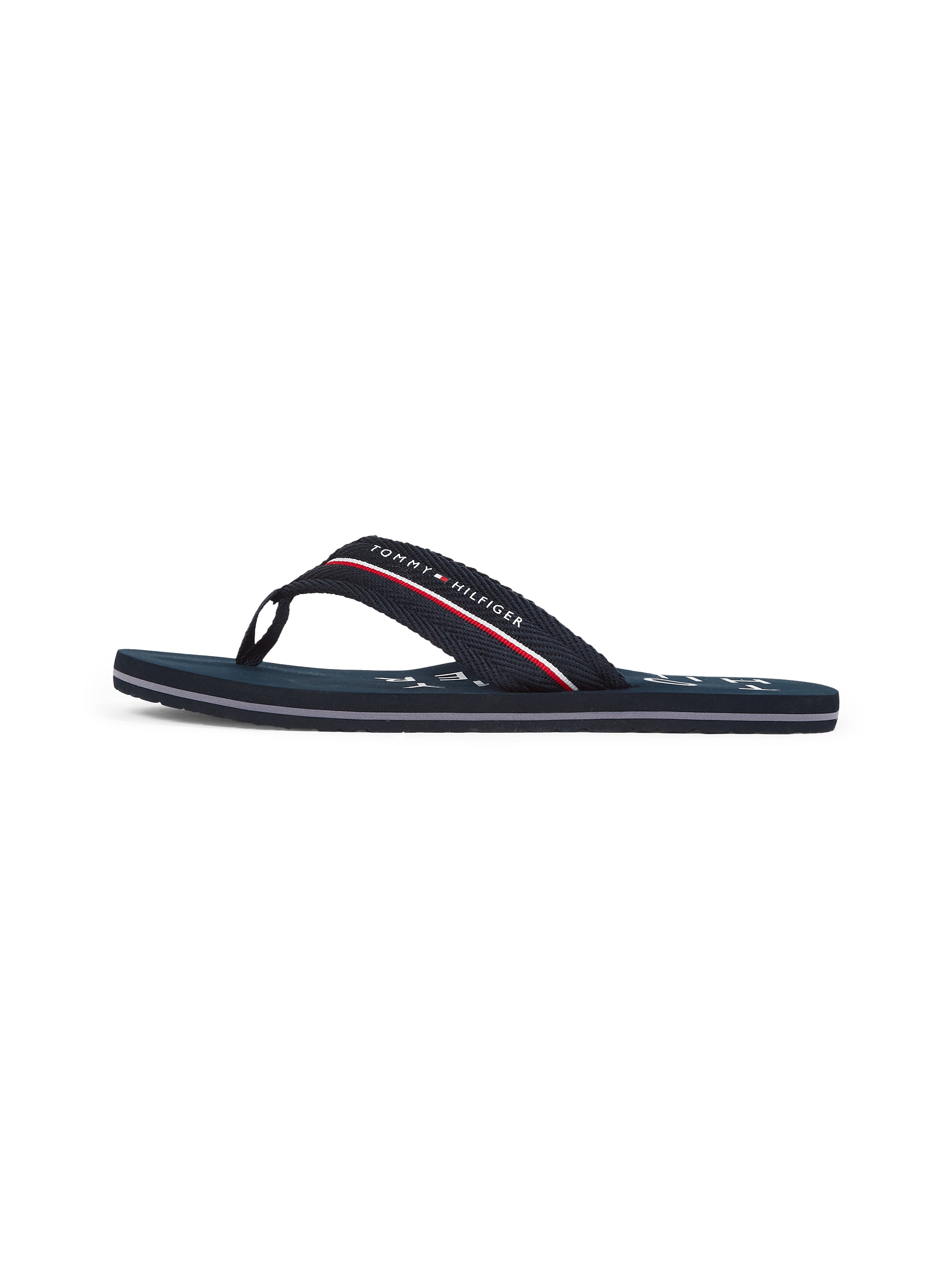 Tommy Hilfiger Zehentrenner "TOMMY HILFIGER WEB BEACH SANDAL", Sommerschuh, günstig online kaufen