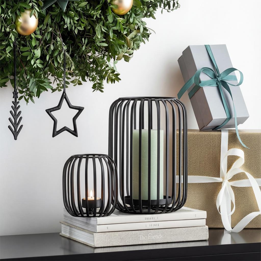 Villeroy & Boch Windlicht »Windlicht Christmas Chic 12,5 cm schwarz« Nur Dekoration