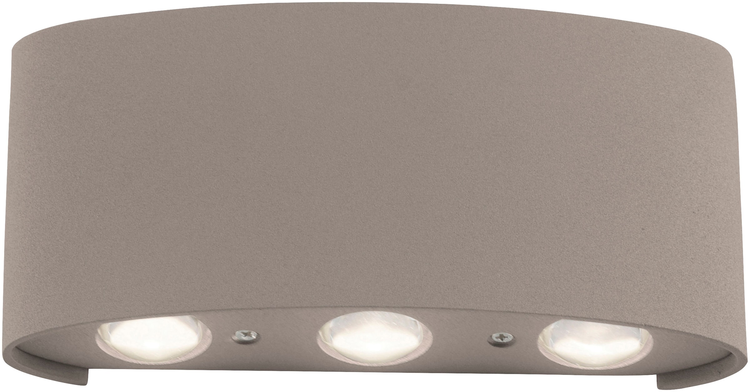 "PAUL NEUHAUS LED Wandleuchte ""CARLO"", beige (sand), 6, H: 8cm, 1 Stk., Leuchten, IP54, Für Innen und Außen, Lichtstrahl nach oben und unten, LED