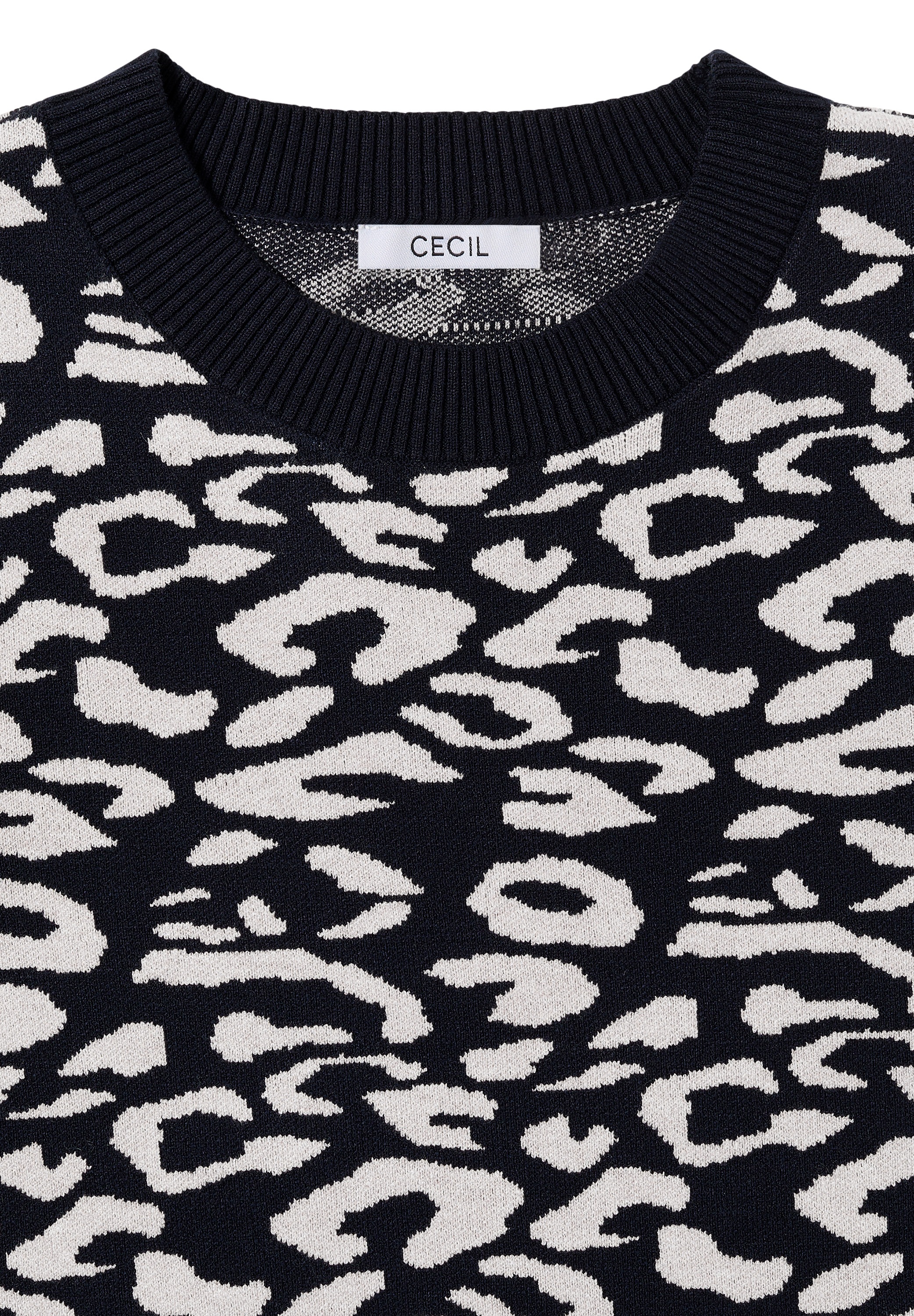 Cecil Strickpullover, mit Leomuster