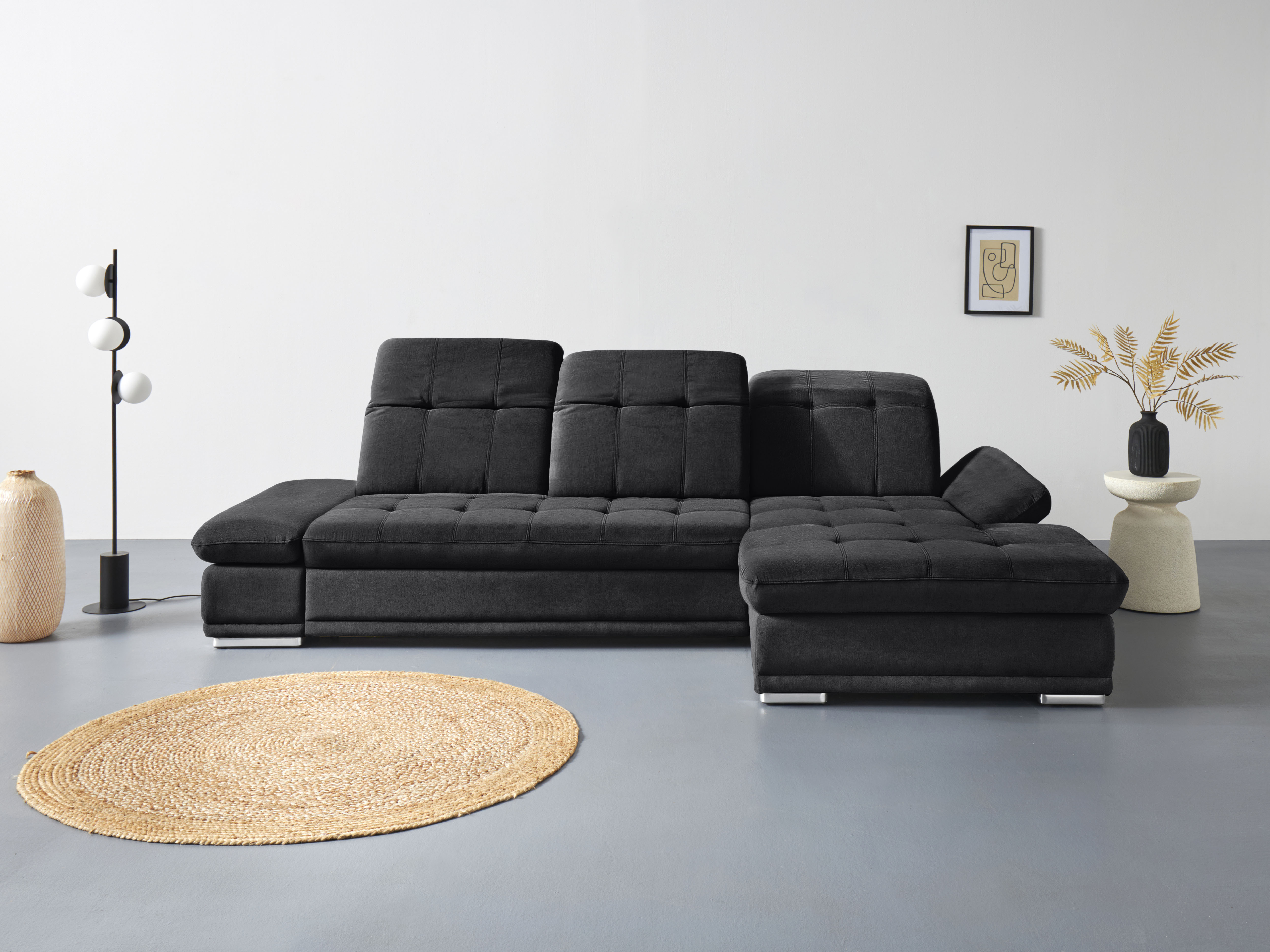 COTTA Ecksofa "Holiday L-Form mit Sitztiefen-, Armteil- und Kopfteilverstellung" wahlweise mit Schlaffunktion & Bettkasten
