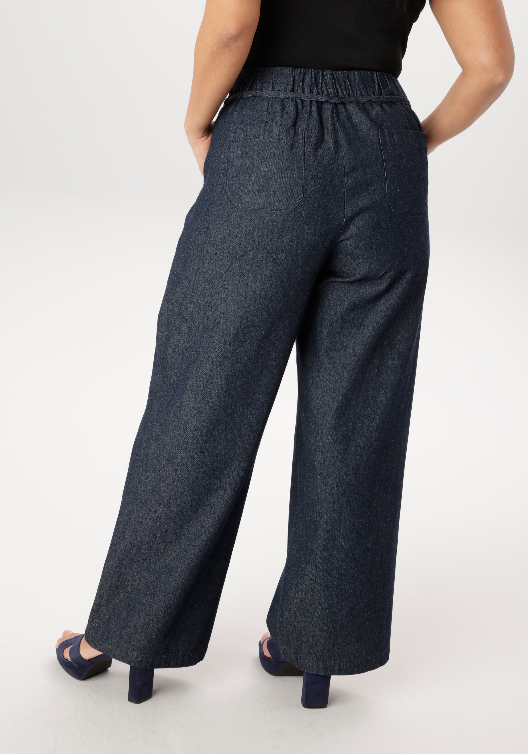 Aniston PLUS Weite Jeans mit elastischen Bund - NEUE KOLLEKTION