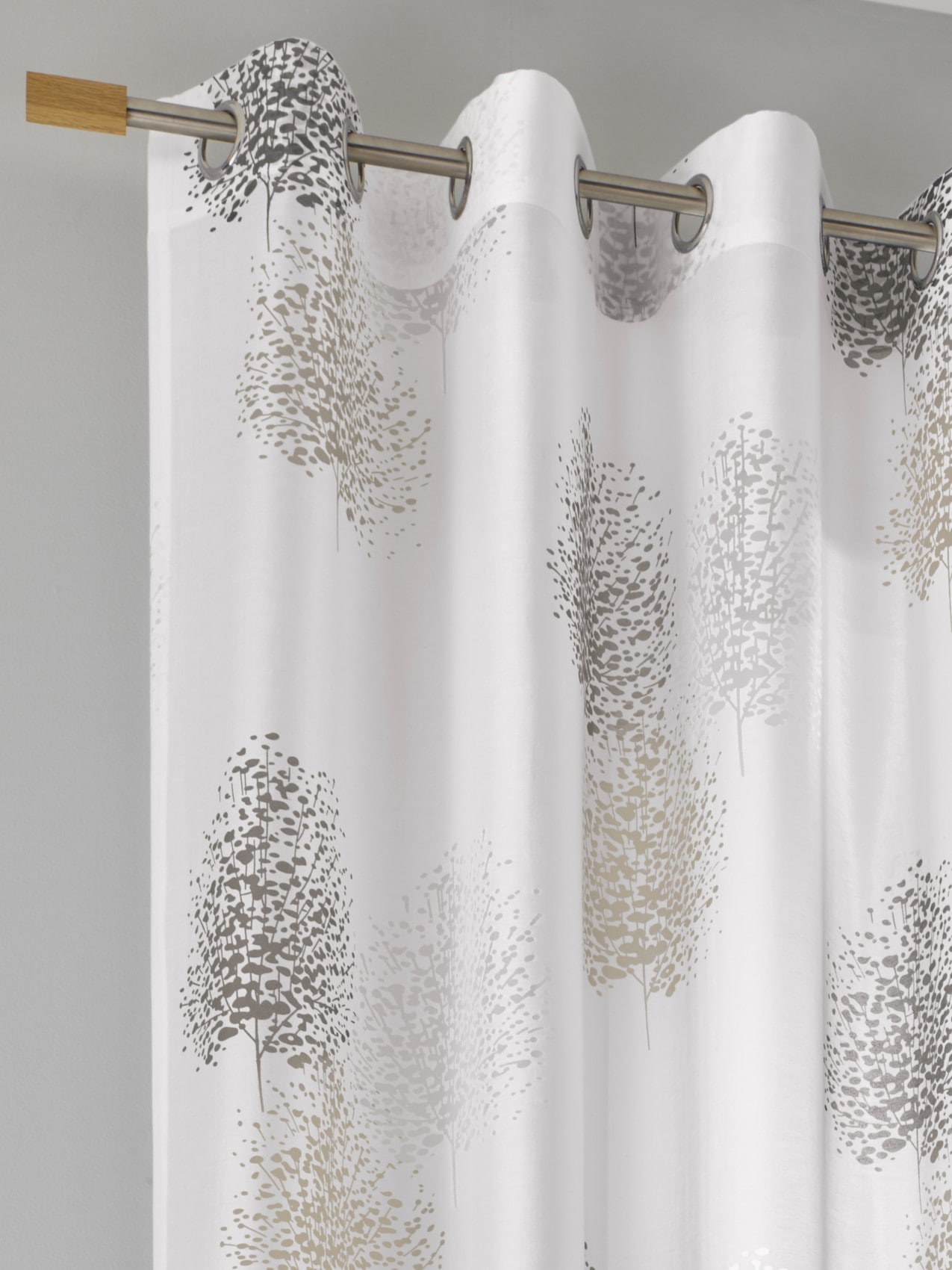 Kutti Vorhang »Belinda« Ösen 1 Stk. tlg. Gardine, halbtransparent, Ausbrenner, bedruckt, Viskose-Polyester