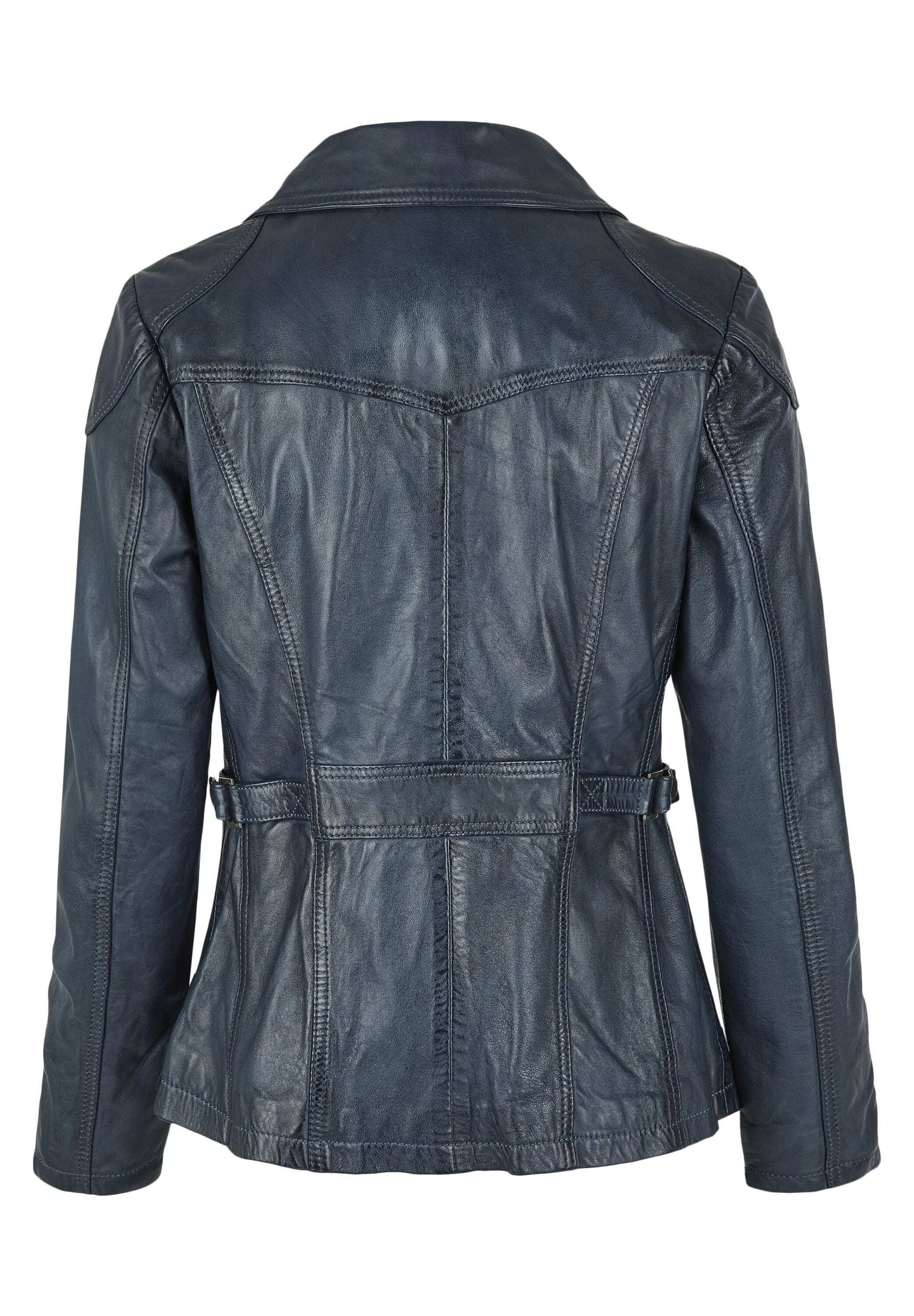7eleven Lederjacke »SEMERLE« ohne Kapuze sportives Design
