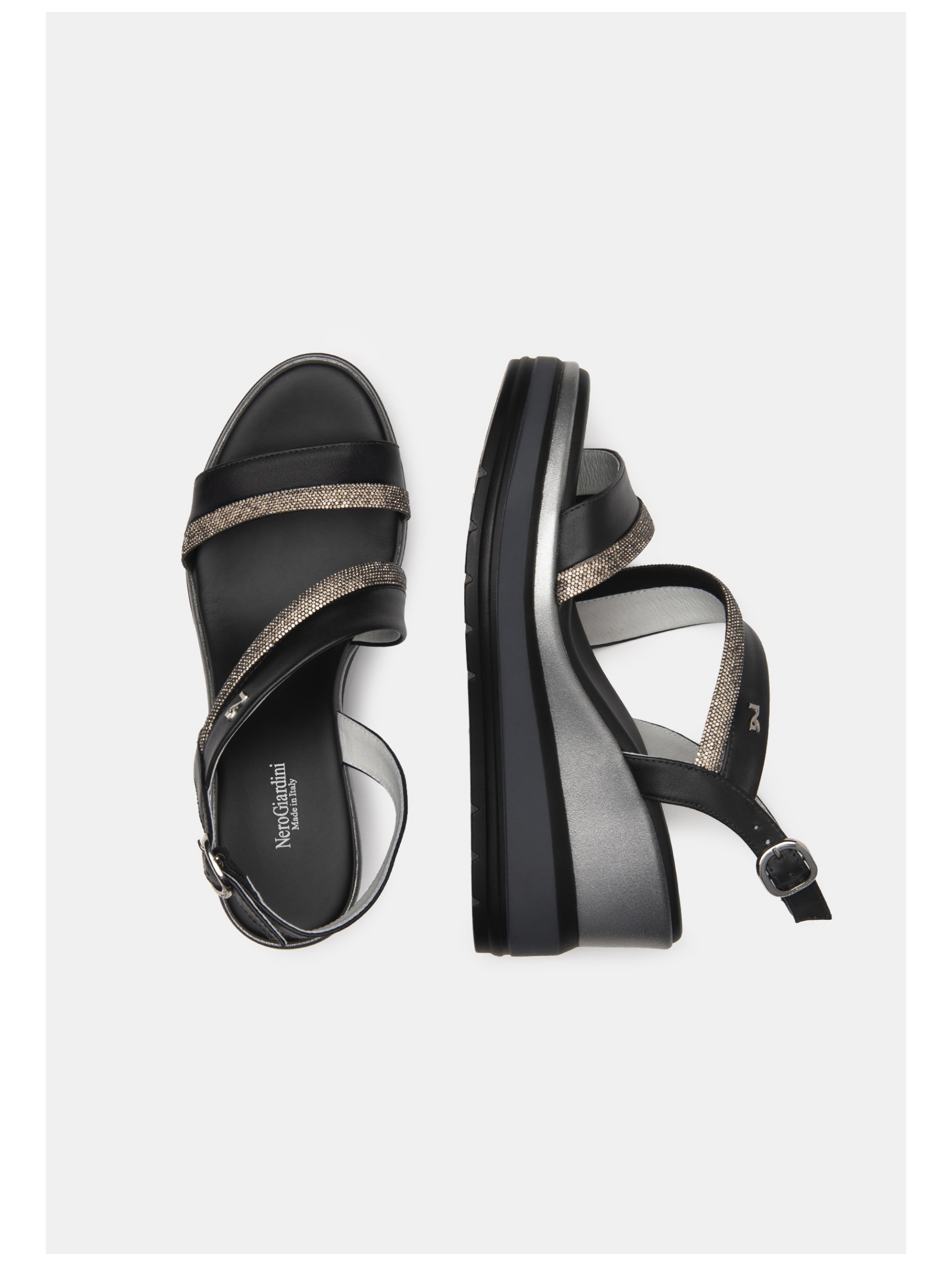 Nero Giardini Keilsandalette »Nero Giardini Sandalen Leder«