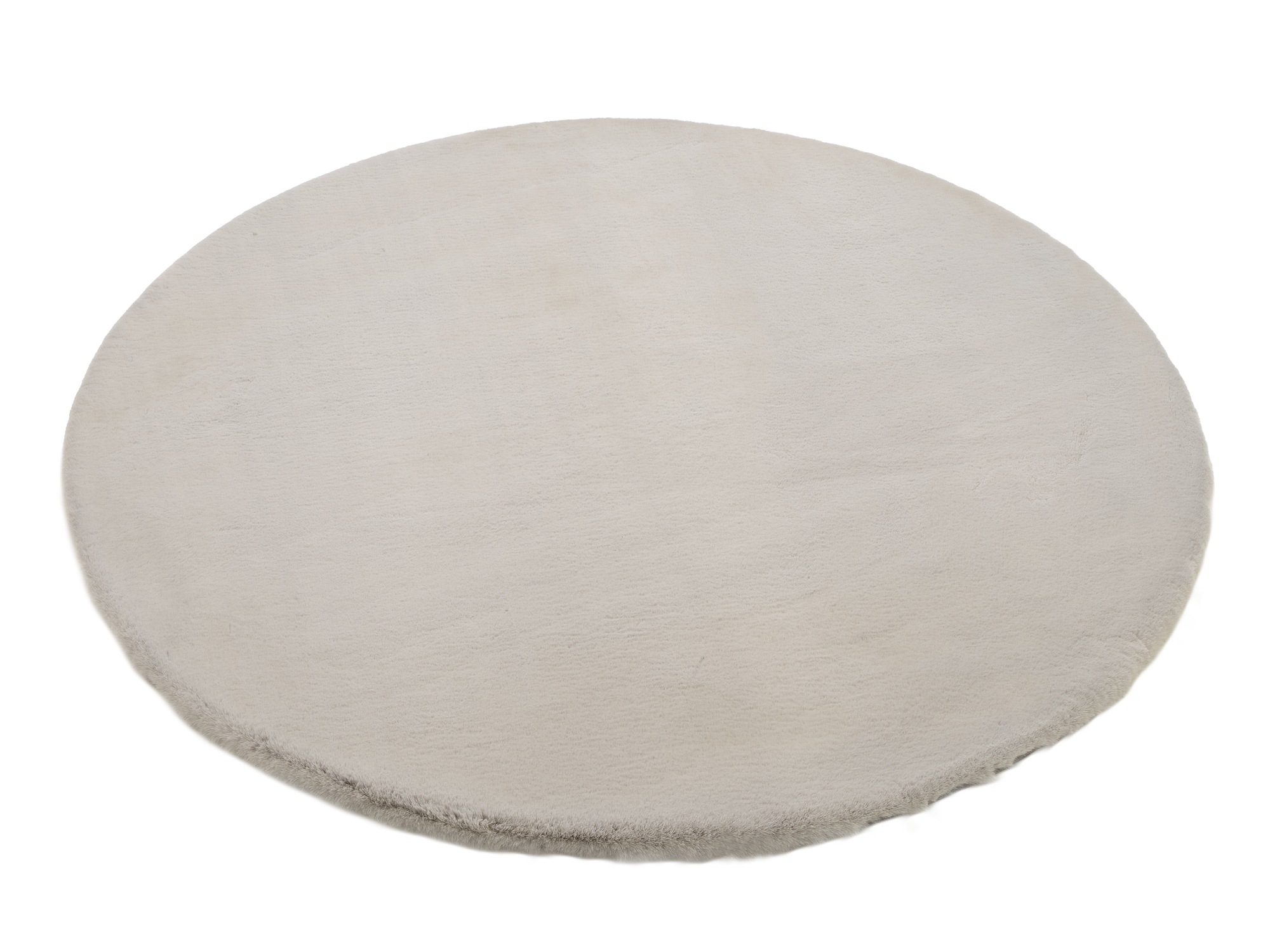 Hochflor-Teppich OCI DIE TEPPICHMARKE "ALISSA", grau, H:38mm Ø:80cm, Polyester, Teppiche, Kuschelig weicher Flor, Kaninchen Fell Haptik, getuftet