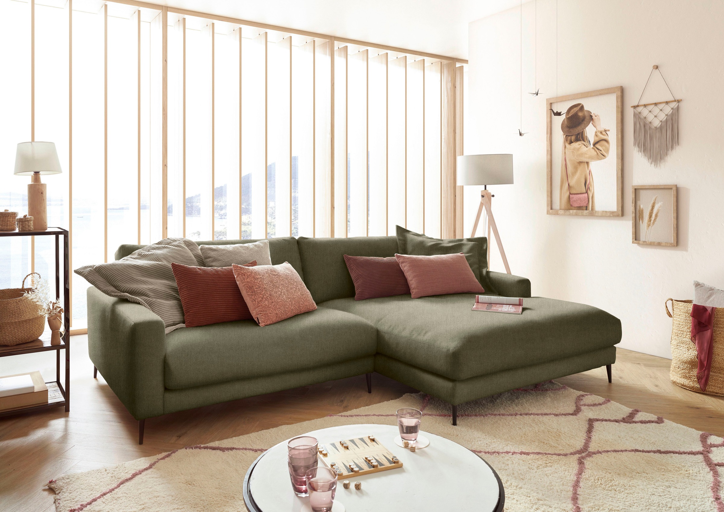 Home affaire Ecksofa "Downtown, B/T/H: 272/190/84 cm L-Form" weicher Sitzko günstig online kaufen