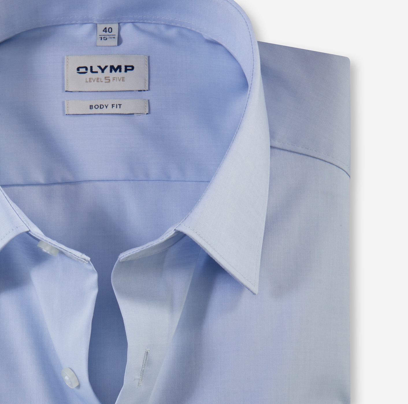 OLYMP Langarmhemd »Level 5«, unifarben, body fit, Kentkragen, Businesshemd