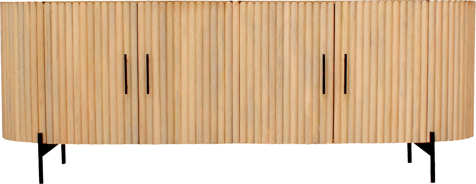 SIT Sideboard, (1 St.), Kommode, Lamellen-Design im Retro Stil, Breite 190 cm