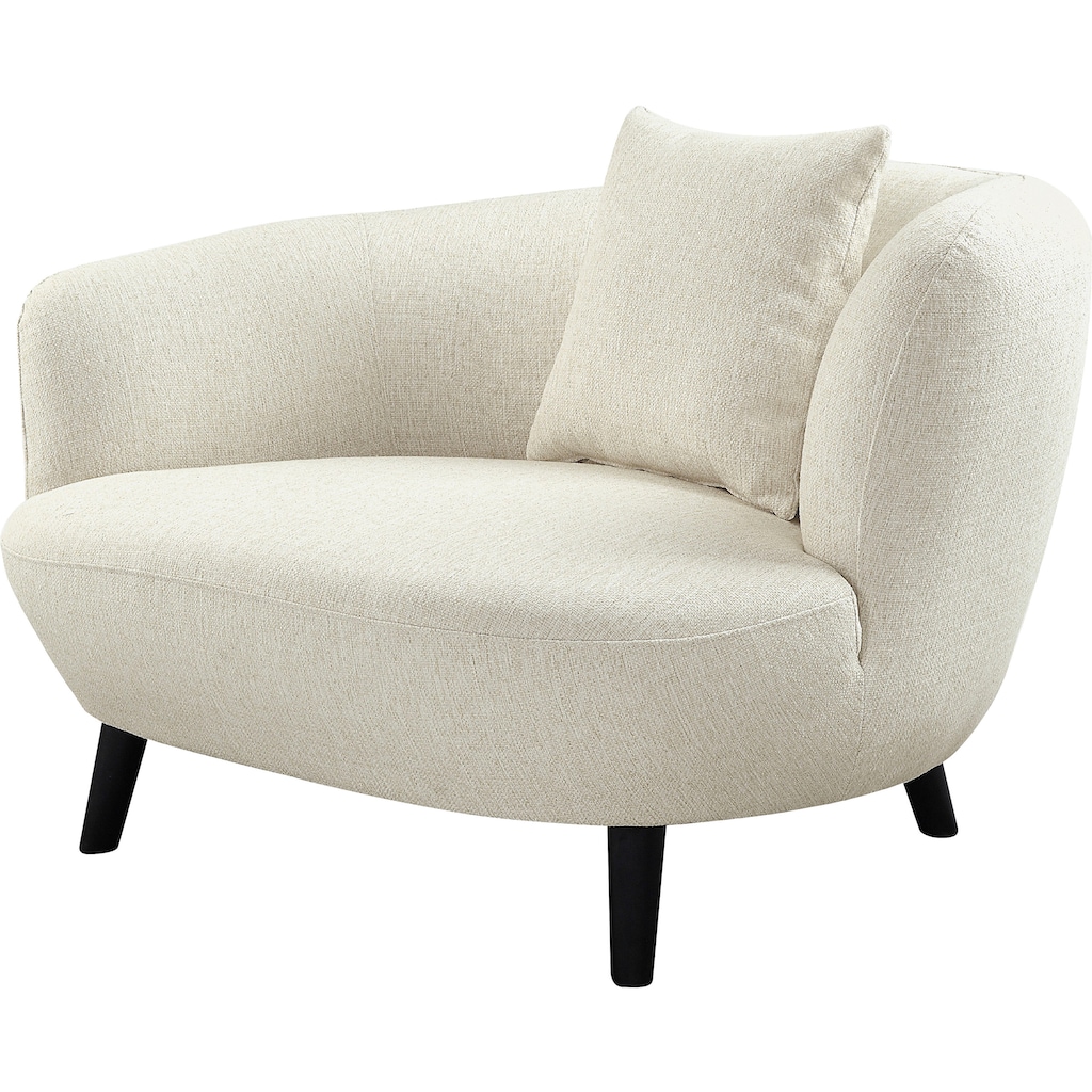 ATLANTIC home collection Loungesessel »Olivia«, XXL-Sessel, Nierenform-Sessel mit Zierkissen im Originalbezug