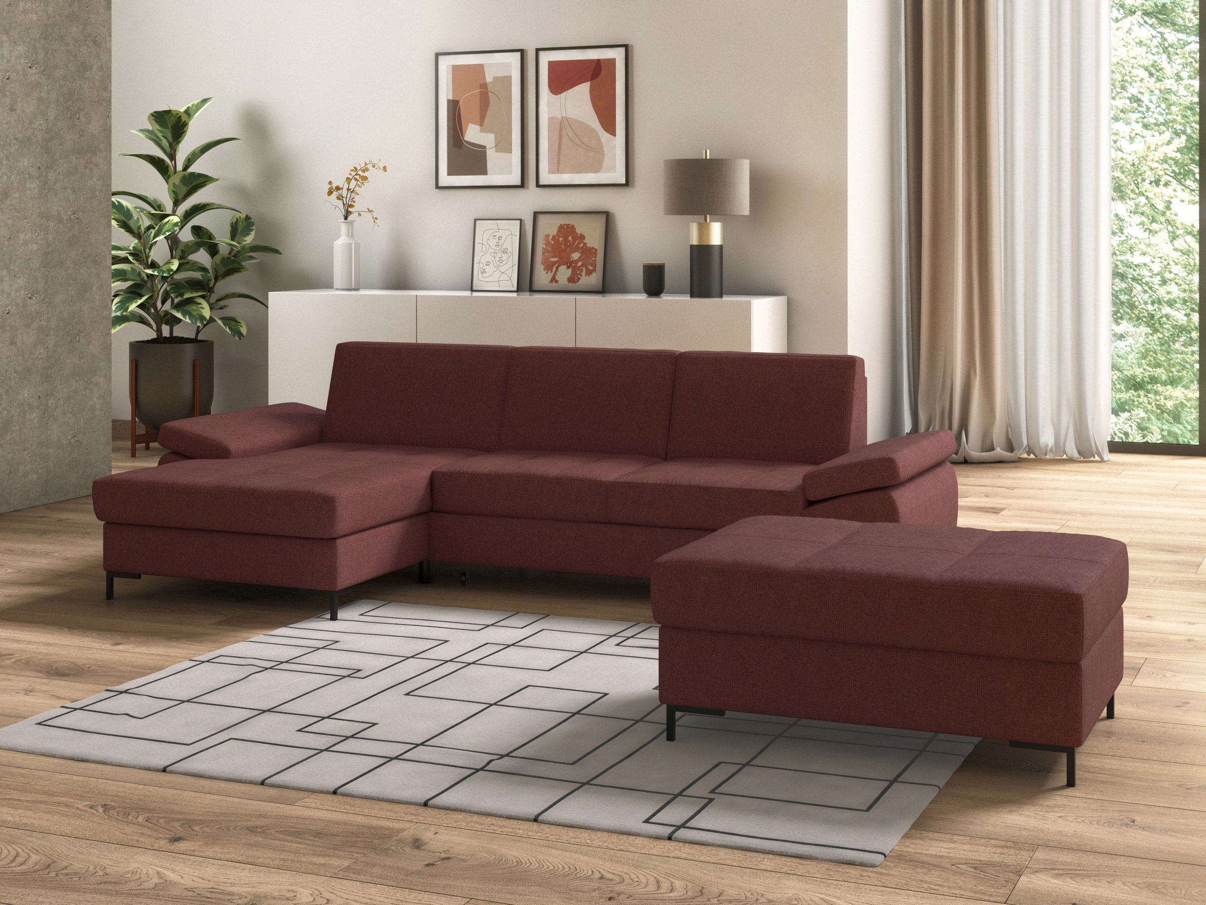 DOMO collection Polsterhocker »Capelo«, inklusive Federkern