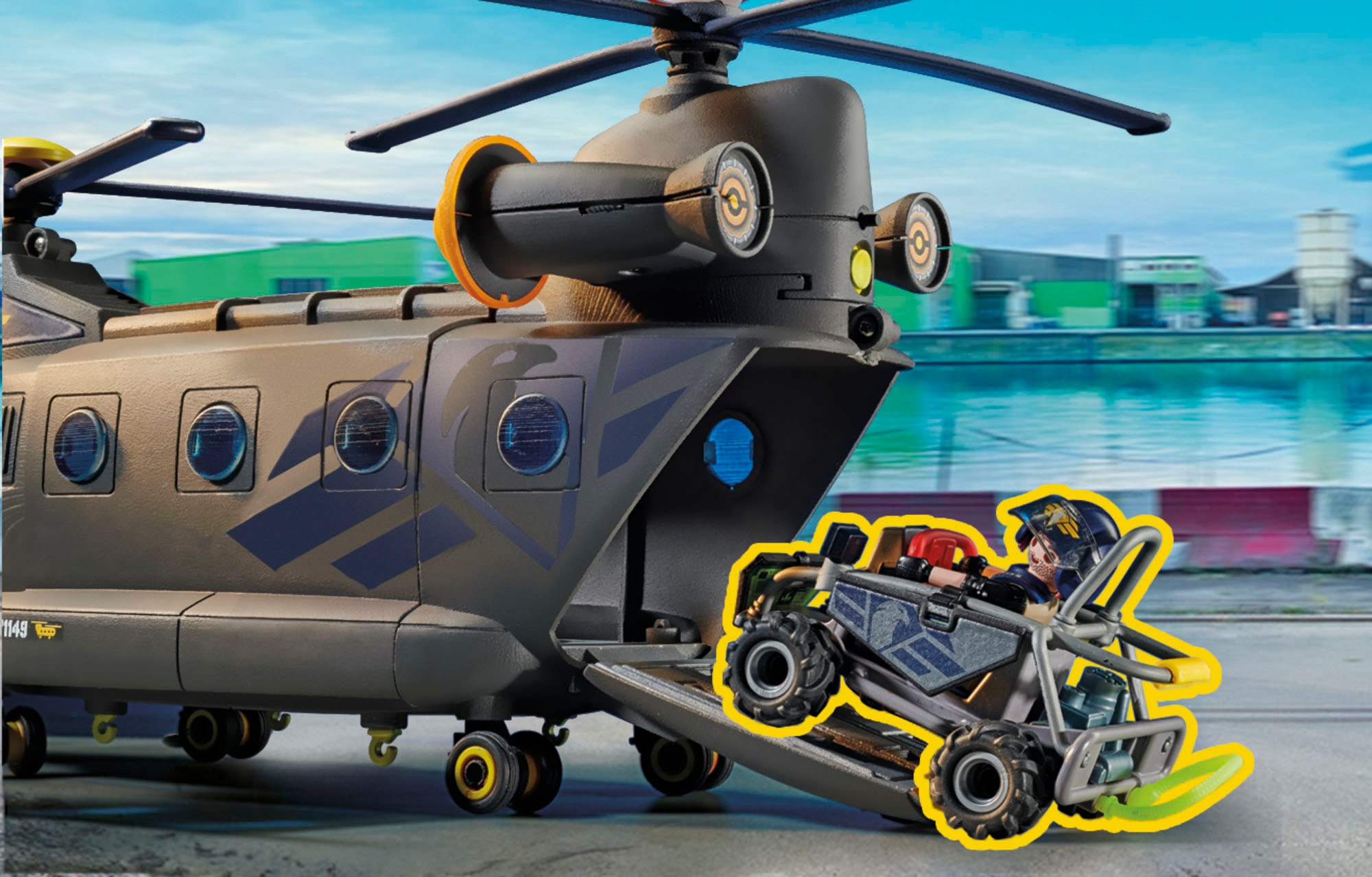 Playmobil® Konstruktions-Spielset »SWAT-Rettungshelikopter (71149), City Action«, (117 St.), Made in Europe; mit Licht und Sound