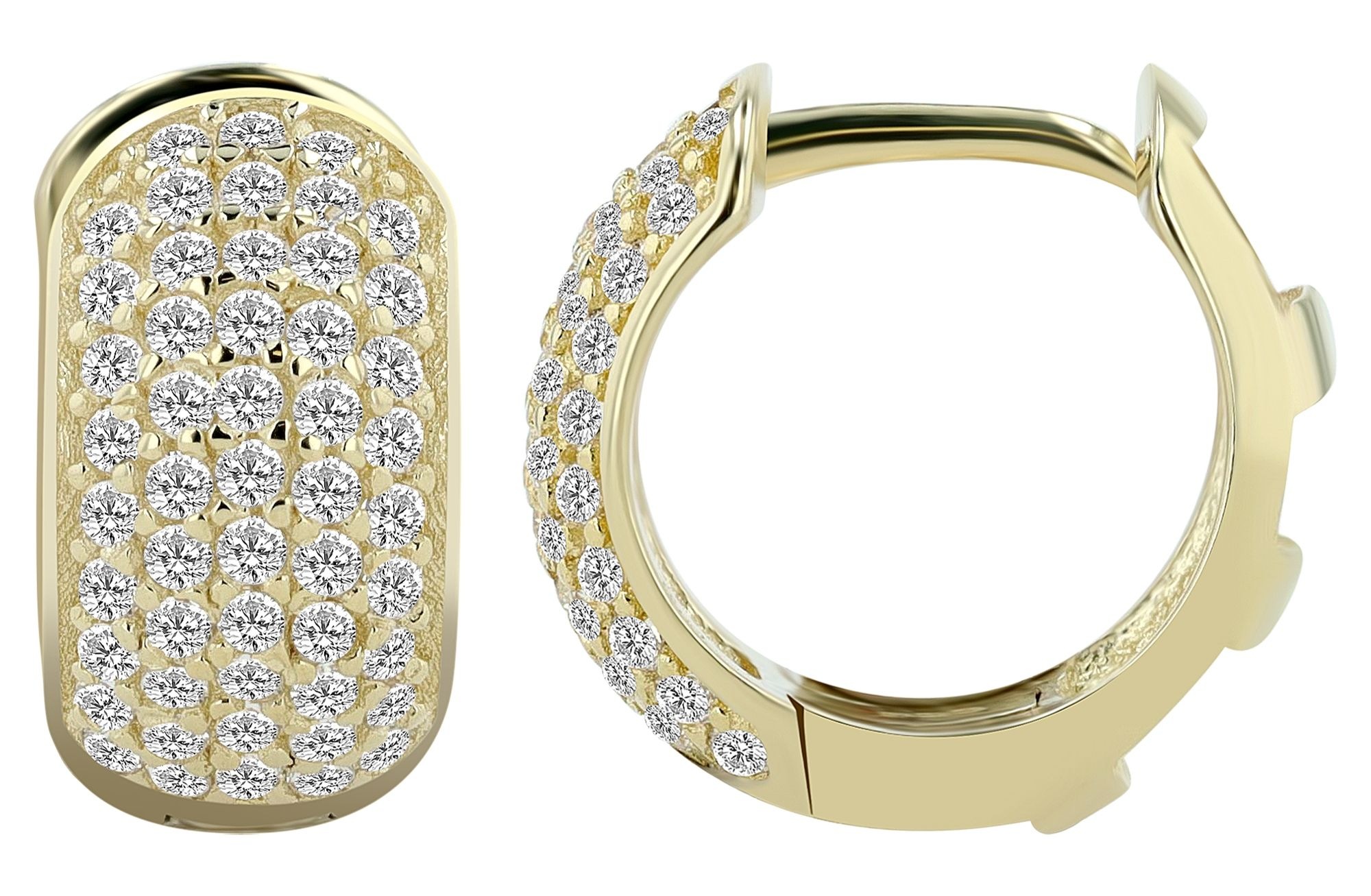 Adelia´s Paar Creolen "Damen Ohrringe – Creole aus 333 Gold mit Zirkonia" I günstig online kaufen