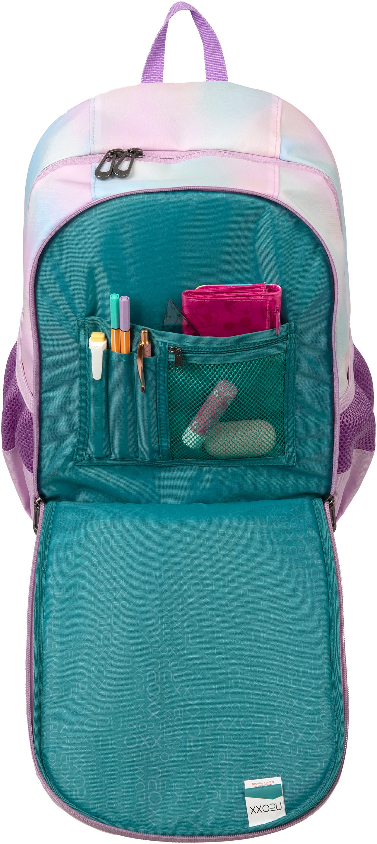 neoxx Schulrucksack »Flow, Candy Party«, teilweise aus recyceltem Material