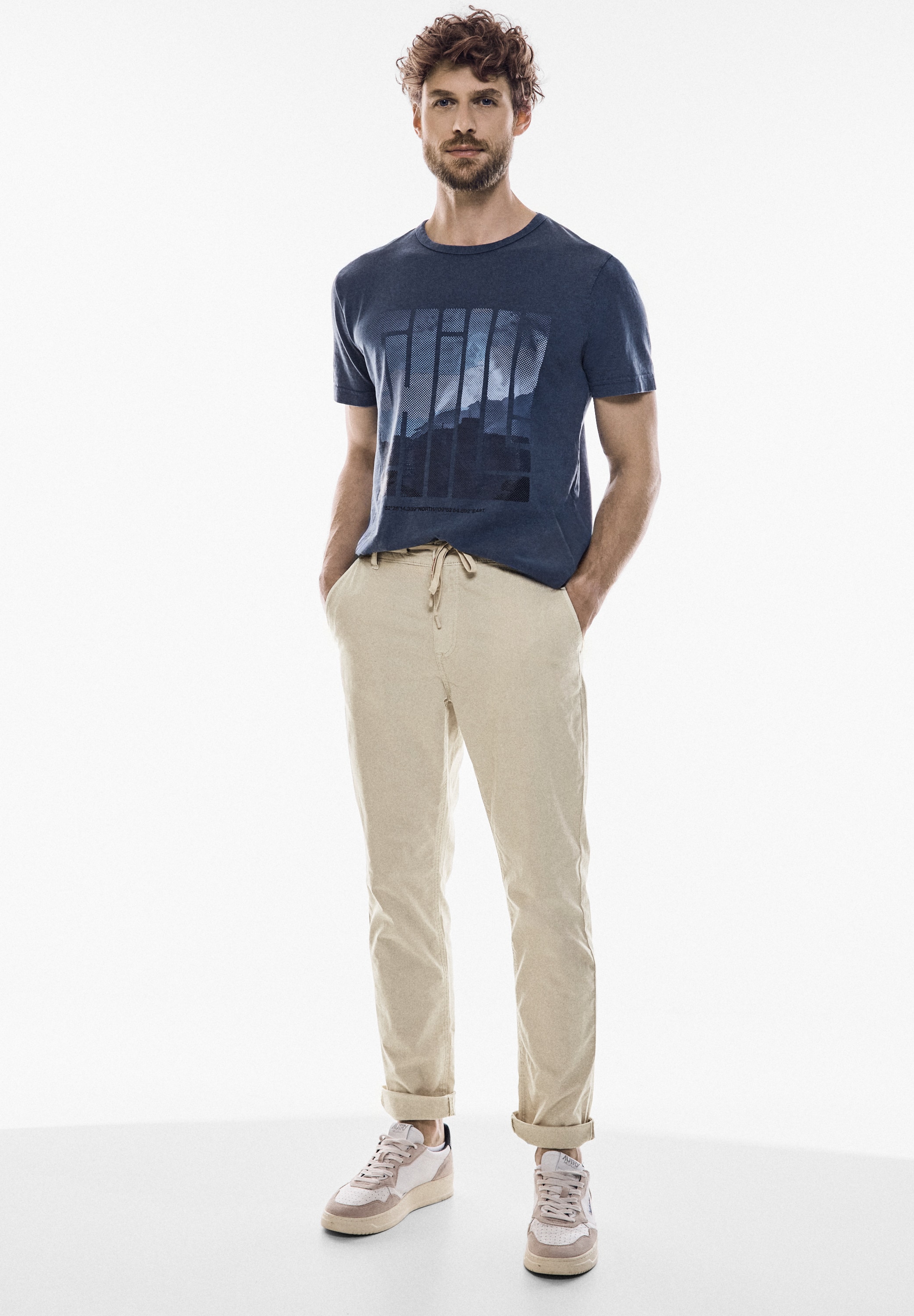 STREET ONE MEN Chinos, Middle Waist