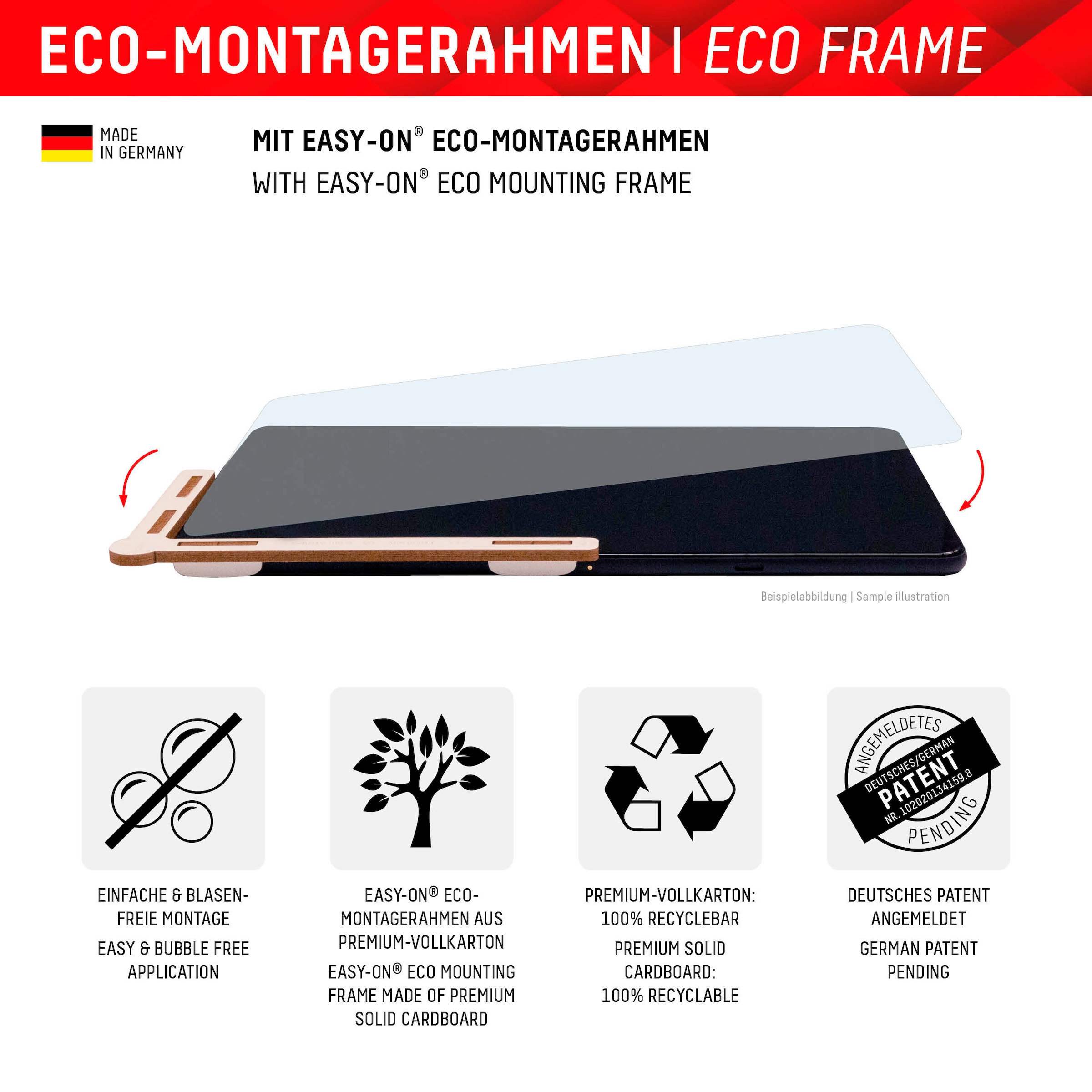 Displex Displayschutzfolie »Tablet Glass«, für Samsung Galaxy Tab S7-Samsung Galaxy Tab S8-Samsung Galaxy Tab S9-Samsung Galaxy Tab S9 FE
