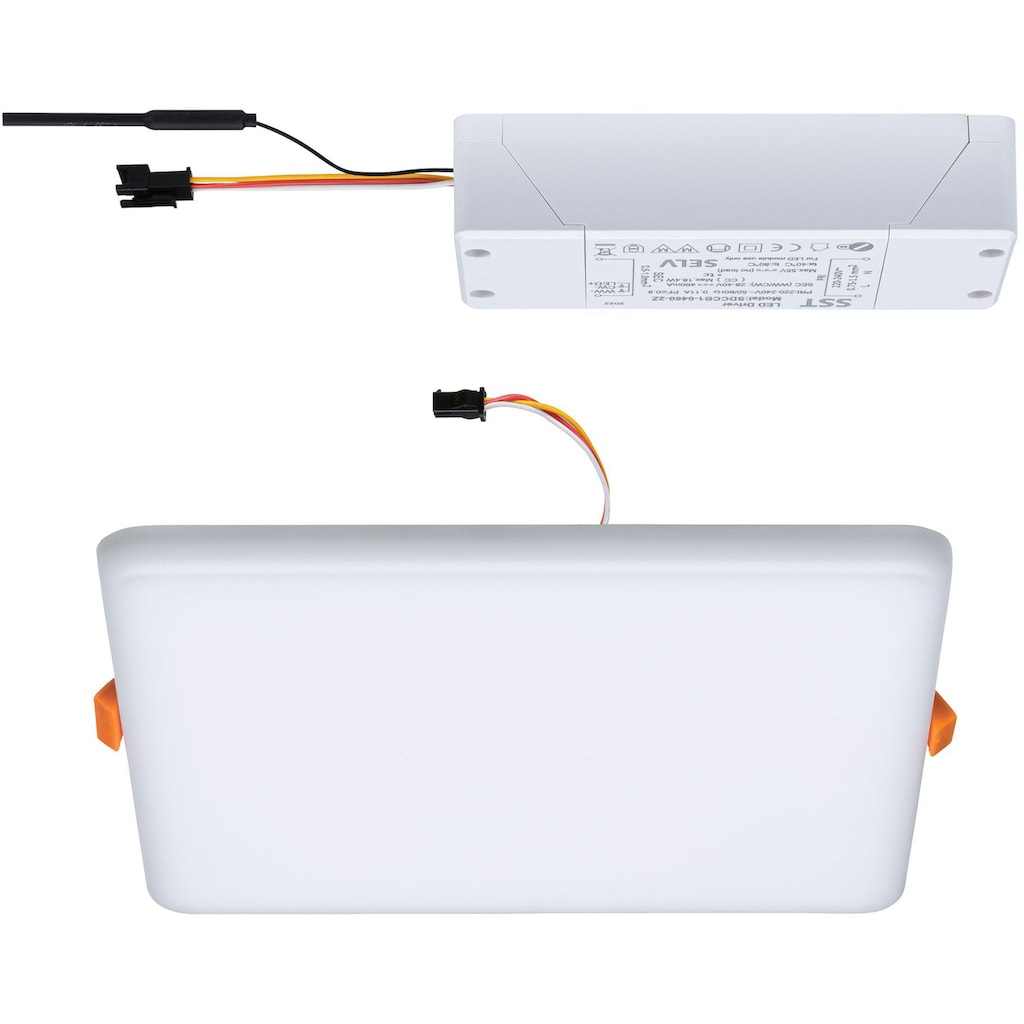Paulmann LED Bad-Einbauleuchte »Veluna«, Schutzart IP44, Weißlichtsteuerung, Gr. 18,5 x 18,5 cm, inkl. LED Leuchtmittel