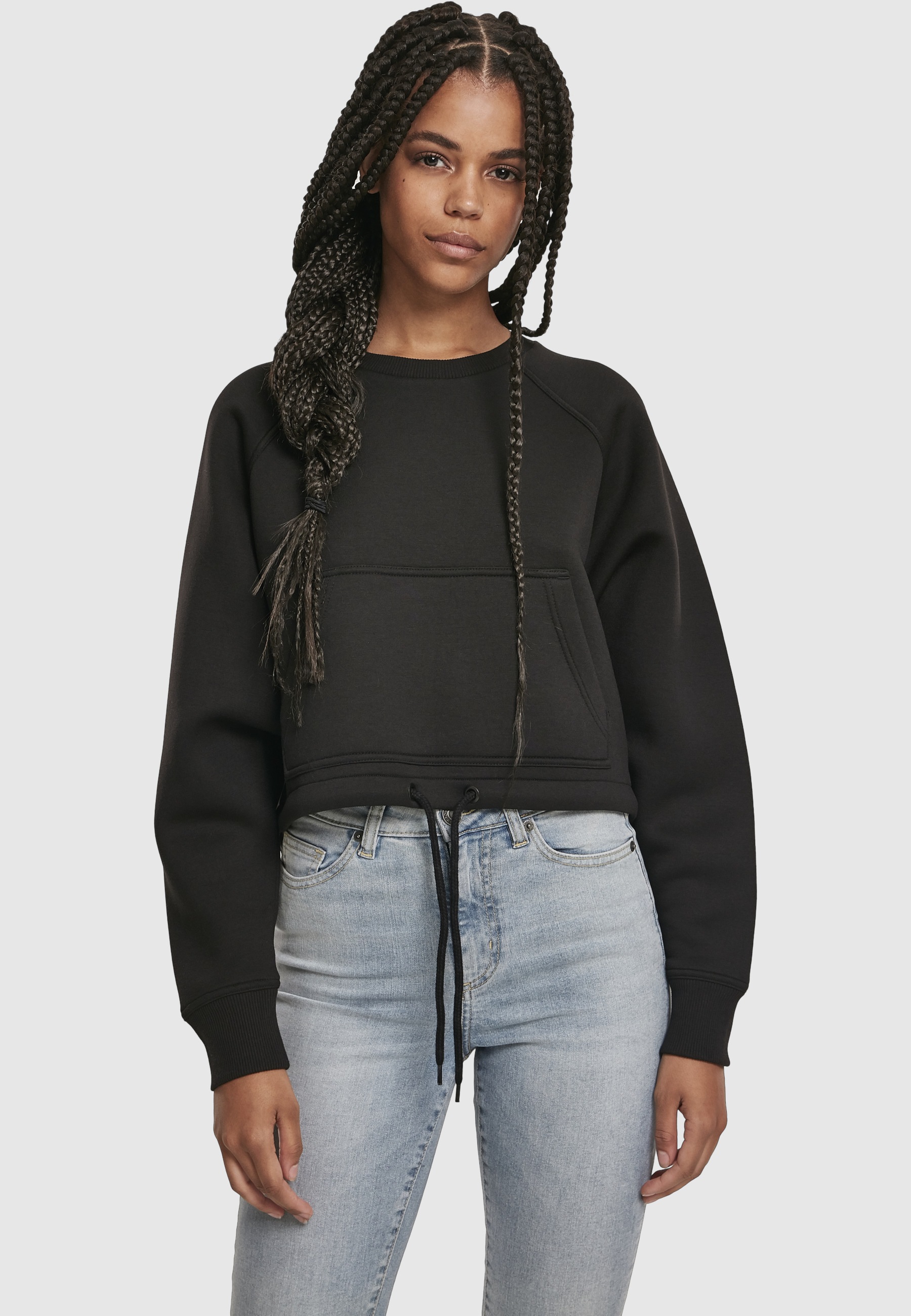 URBAN CLASSICS Sweatshirt »Urban Classics Damen Ladies Oversized Short Raglan Crew«, 1 Stk.
