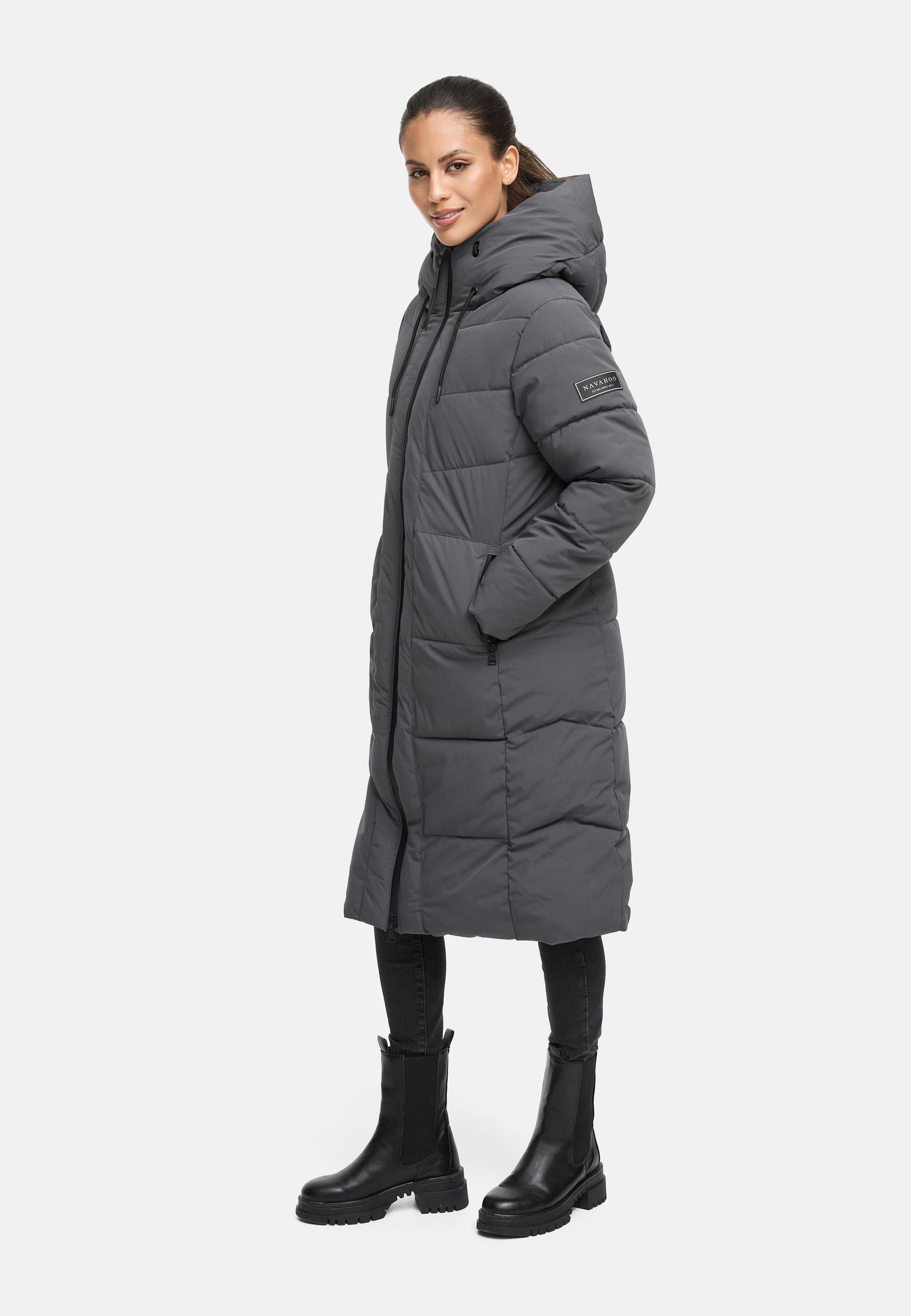 Navahoo Steppmantel »Schokokuss XIV«, Warmer Damen gesteppter Wintermantel mit Kapuze