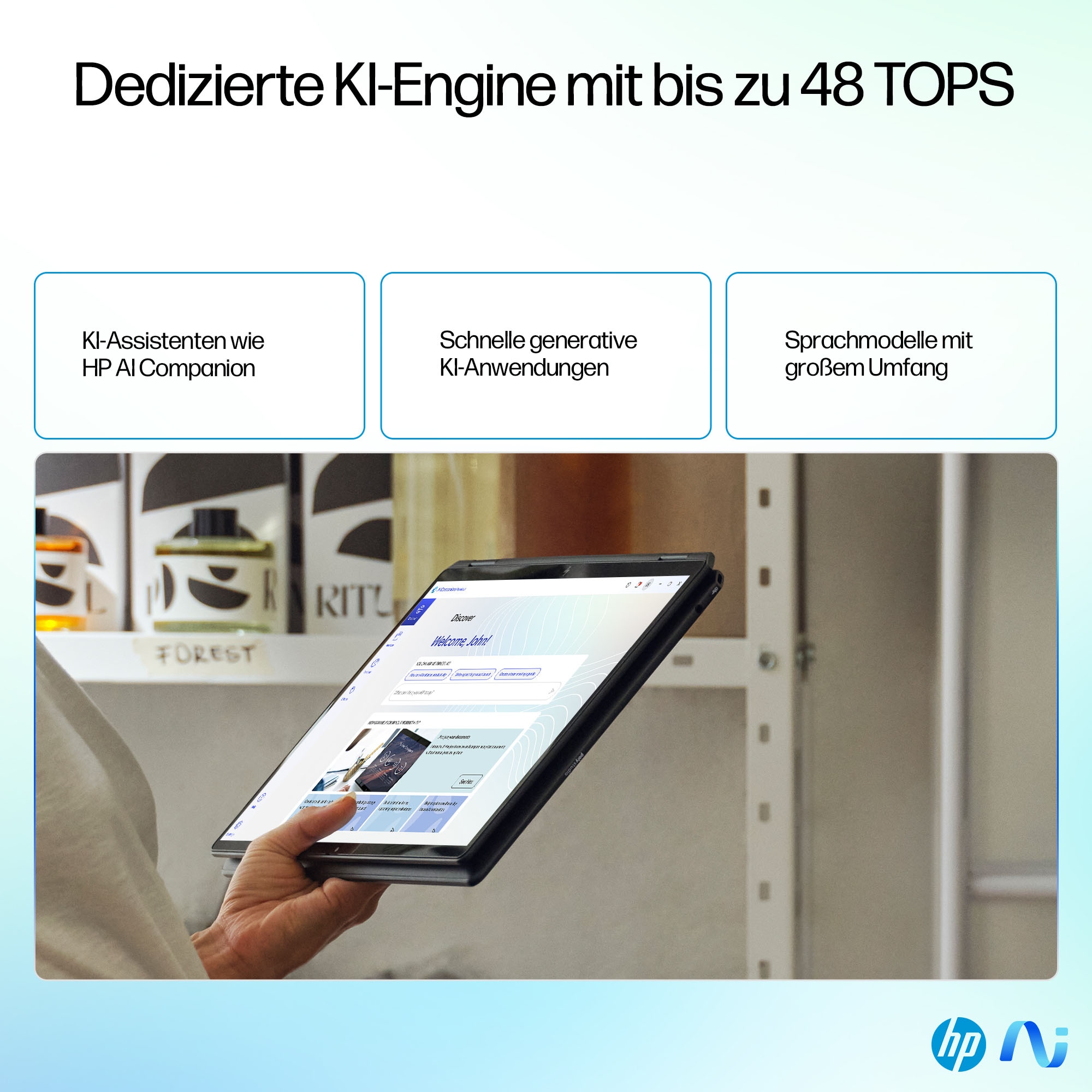 HP Convertible Notebook »HP OmniBook Flip 14-fh0079ng«, 35,6 cm, / 14 Zoll, Intel, Core Ultra 7, ARC, 2000 GB SSD