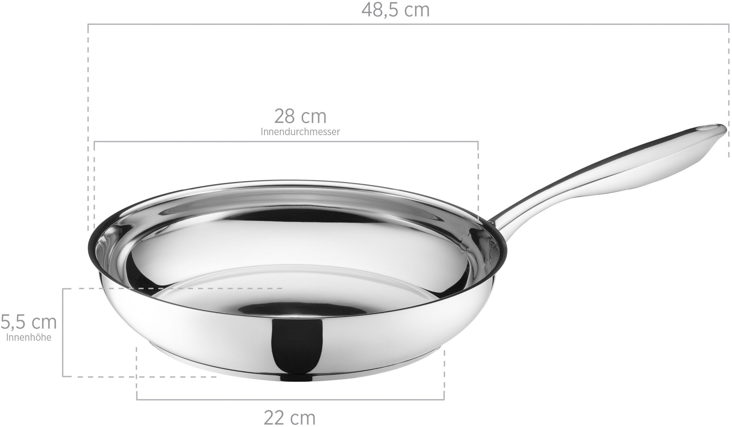MÄSER Bratpfanne »Tavos« Edelstahl 18/10 Set, 1 Stk. tlg.