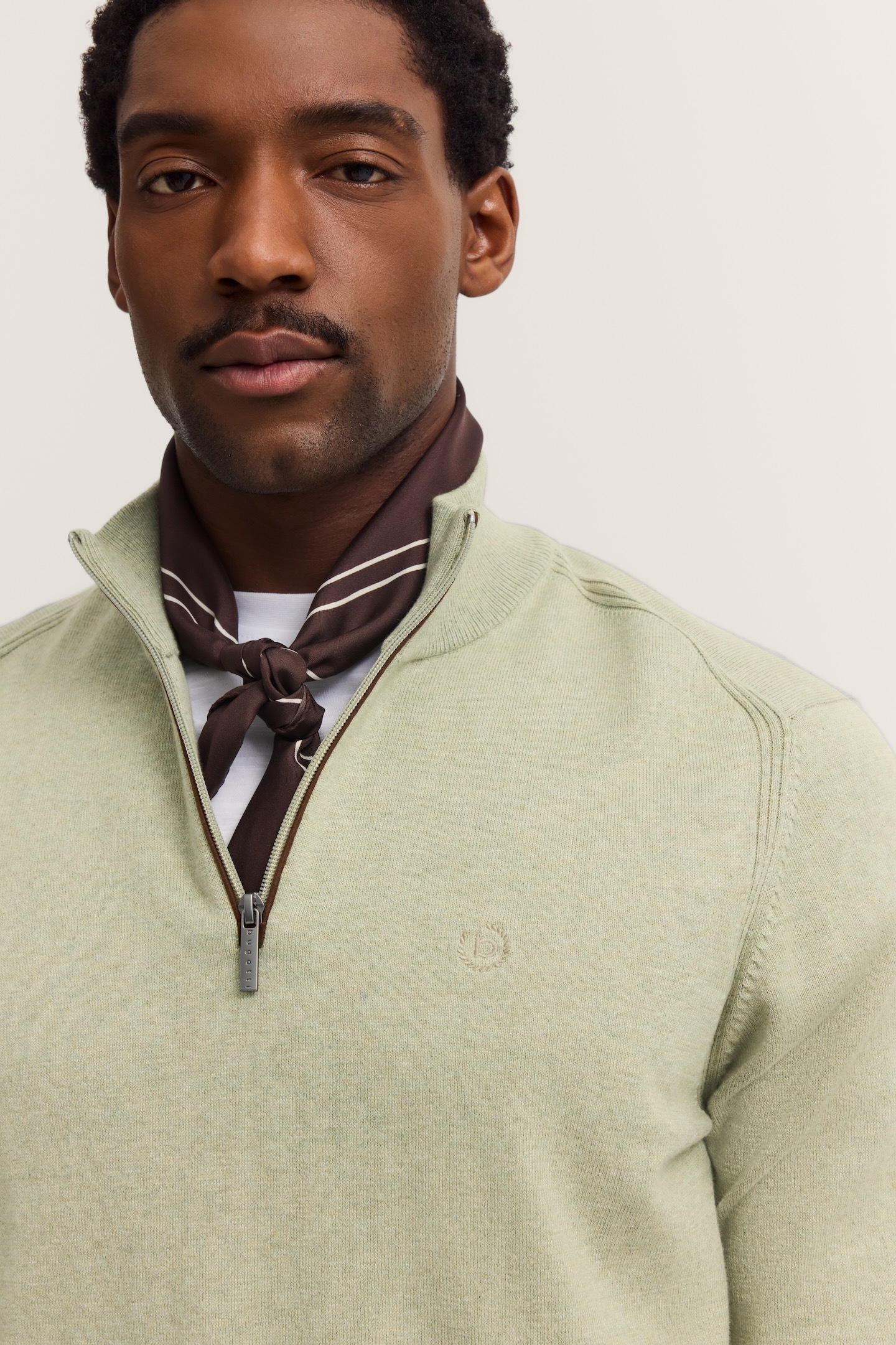 Thumbnail - bugatti Troyer "Regular Fit" aus Baumwolle-Kaschmir mit Reißverschluss