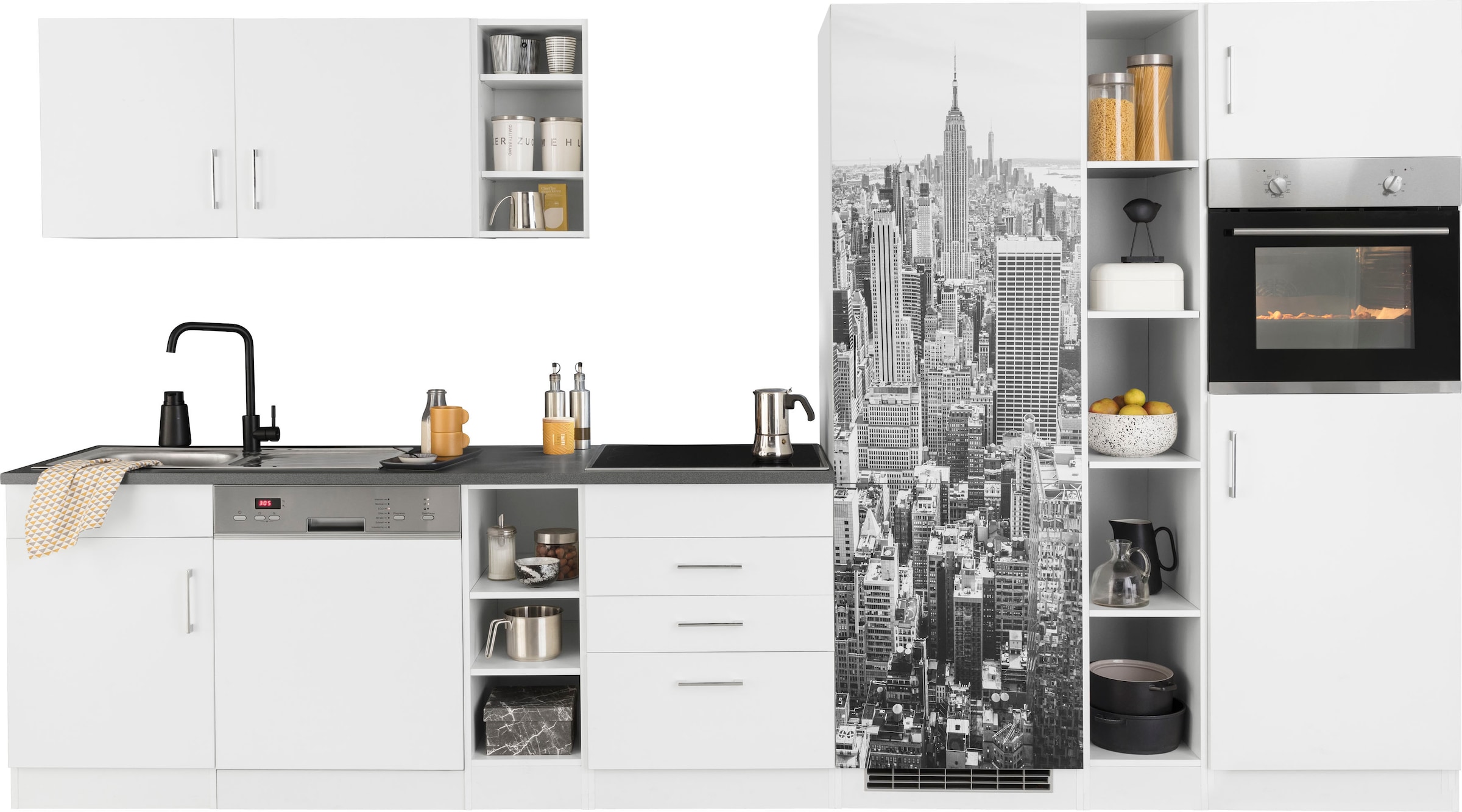 KOCHSTATION Küchenzeile "KS-Paris – Küchen mit einzigartigen Fotomotiven au günstig online kaufen