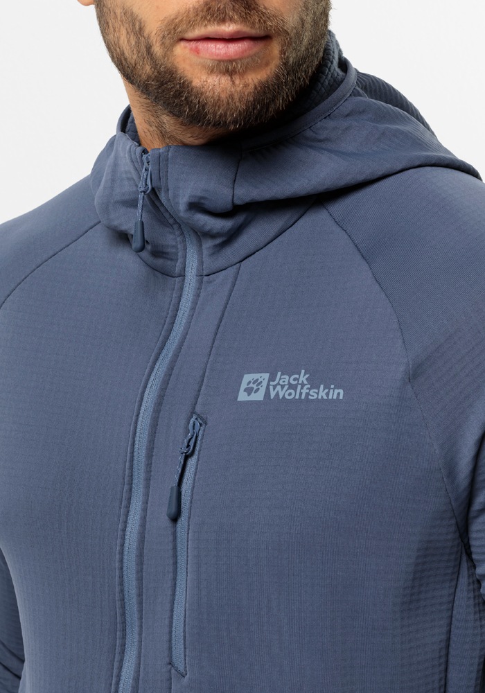Jack Wolfskin Fleecejacke »KOLBENBERG HOODED FZ M«, mit Kapuze