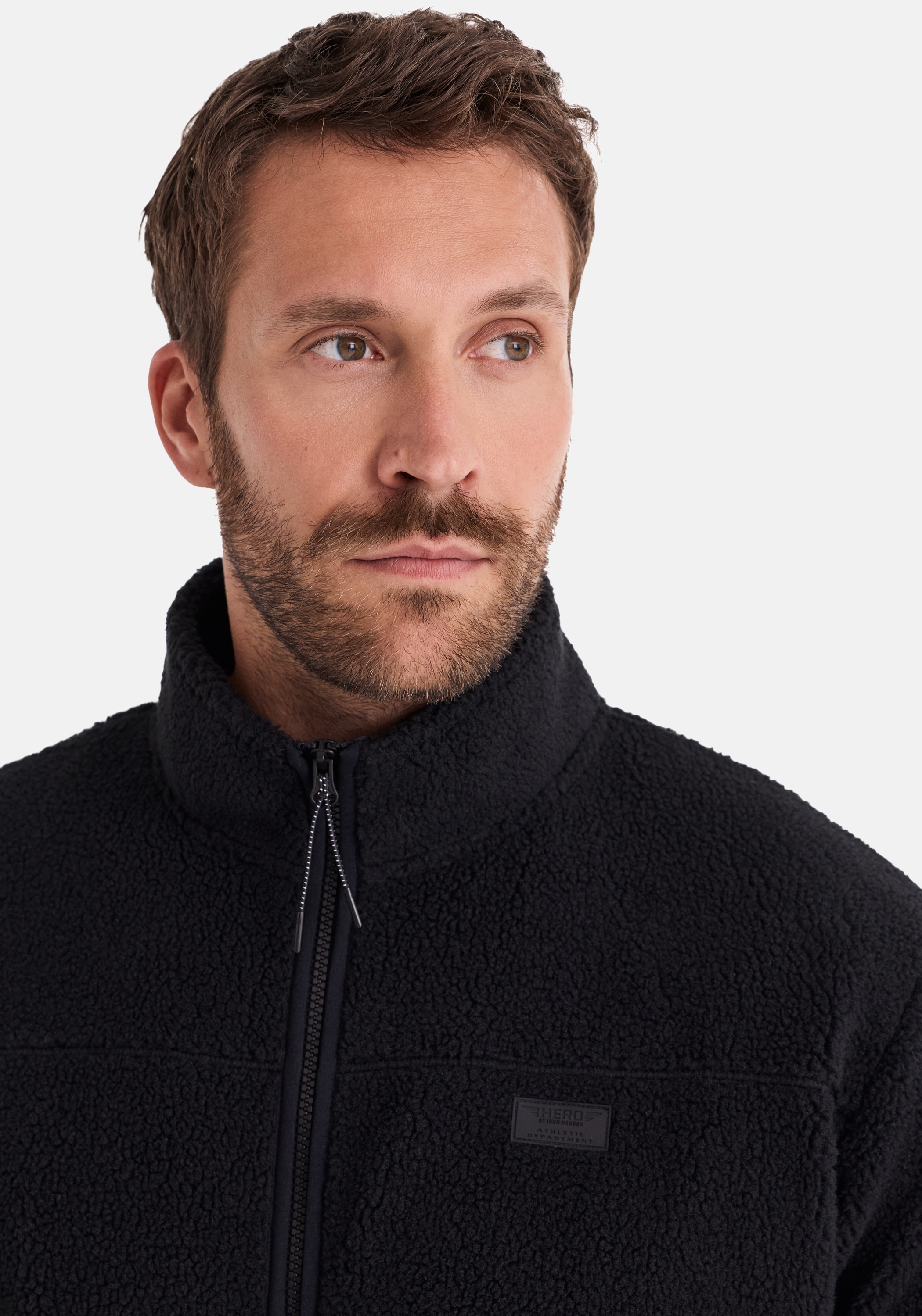 HERO by John Medoox »JOEL Fleecejacke« Sherpa fleece Straight Fit Casual Sherpa für Herren