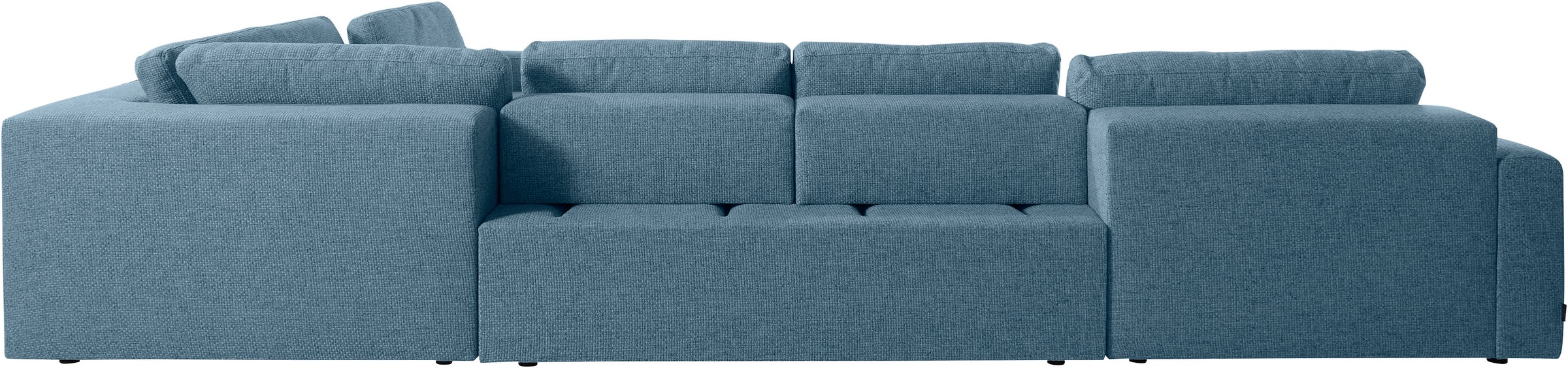 Wohnlandschaft HOME AFFAIRE "Bloomfield, Mega Polsterprogramm, Breite 405cm, viel Platz, U-Form", blau (tepestry), B:405cm H:84cm T:224cm, 100% Polyester, Sofas, Wohnlandschaft, mit extra tiefer Sitzfläche, wahlweise mit Sitztiefenverstellung 6