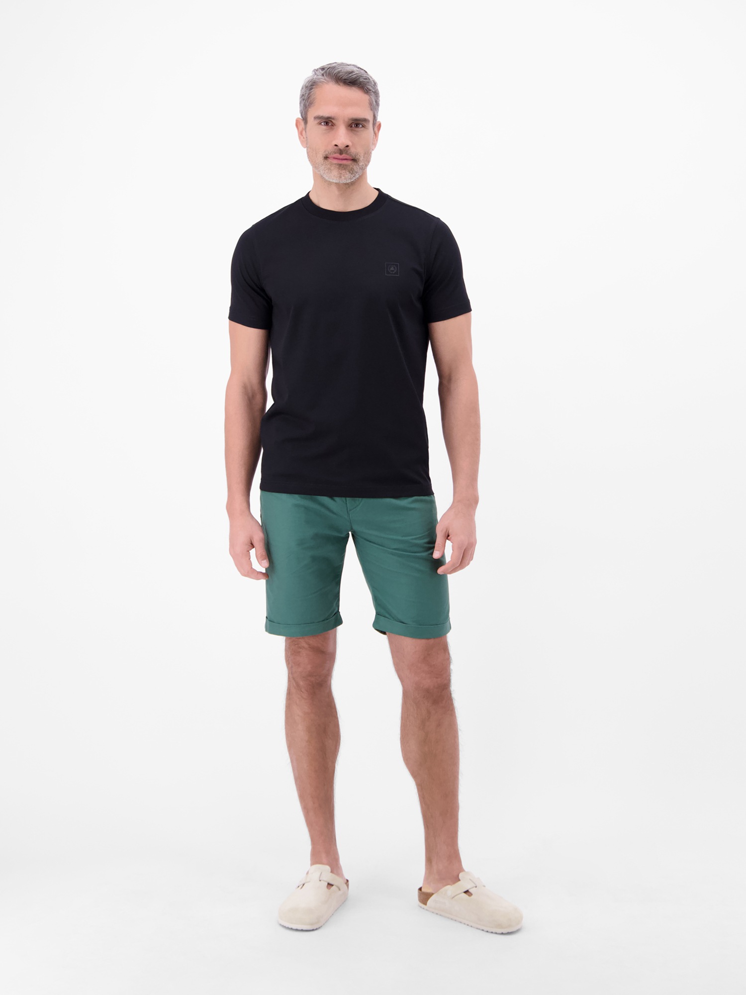 LERROS Chinoshorts »Chino-Shorts aus Baumwoll-Leinen-Mischgewebe«  Chino Hose Herren kurz, Tunnelzugbund und Gürtelschlaufen, 4 Taschen