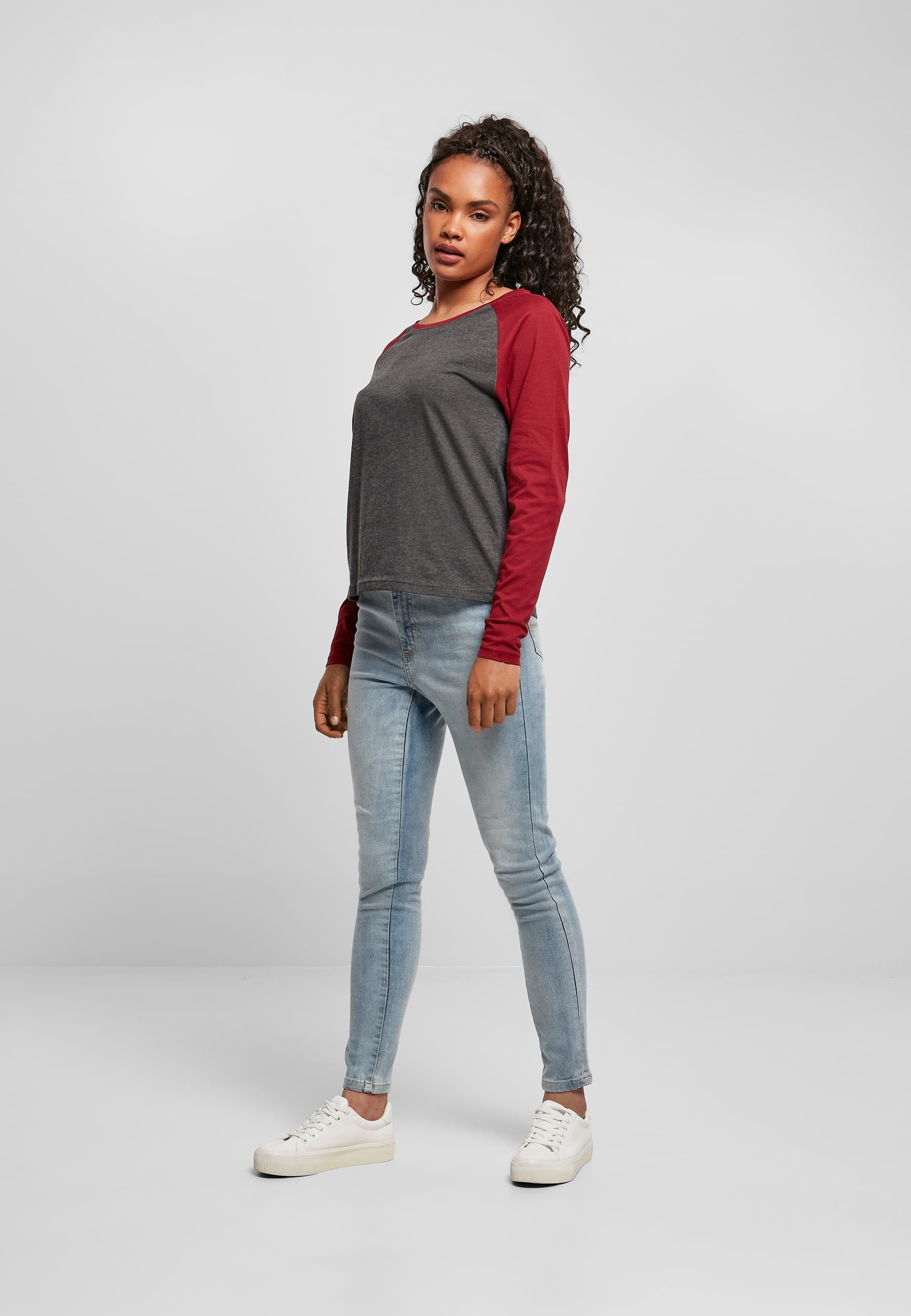 URBAN CLASSICS Langarmshirt »Urban Classics Damen Ladies Contrast Raglan Longsleeve«, (1 tlg.)