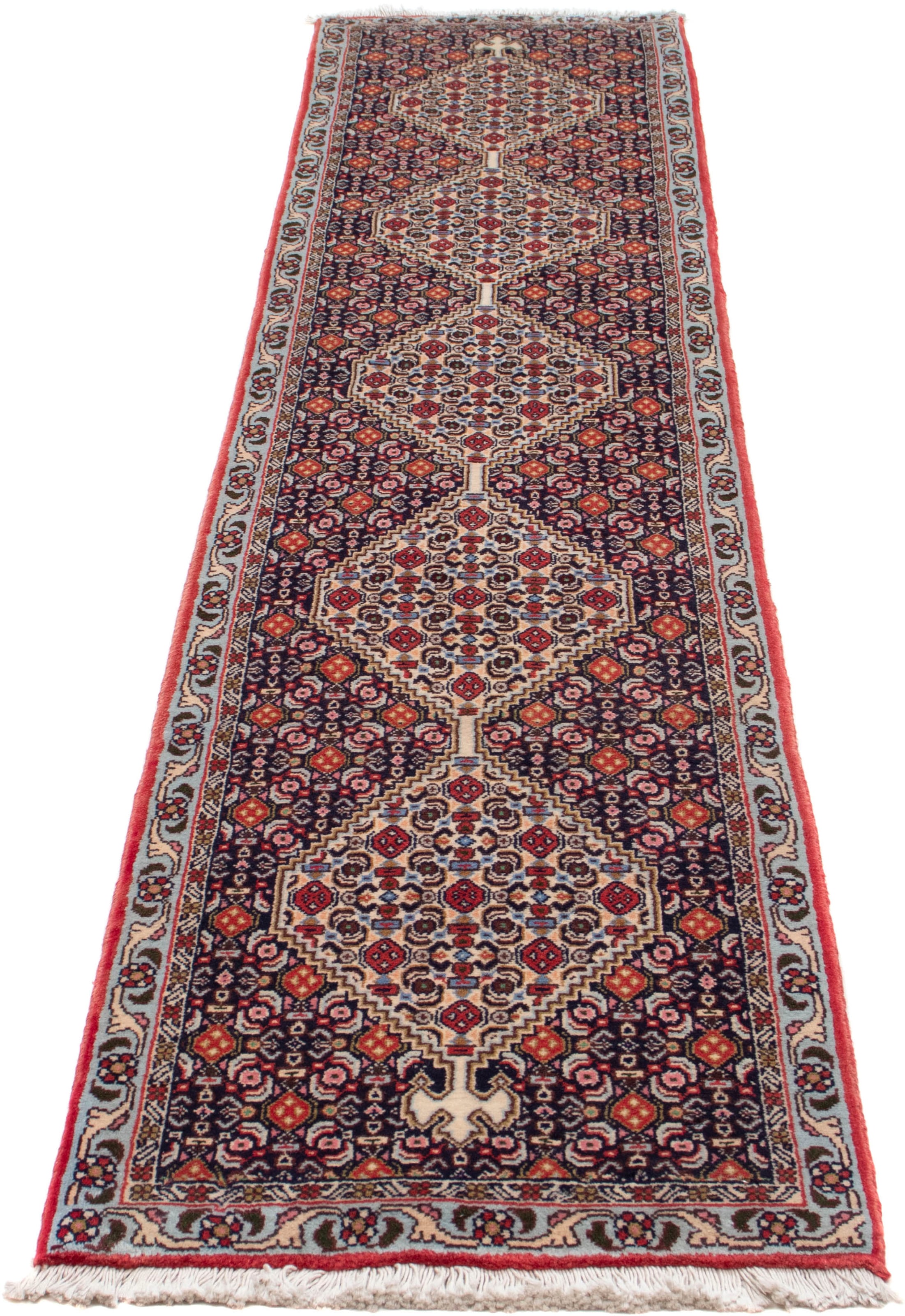 morgenland Orientteppich "Perser - Classic - 253 x 53 cm - dunkelrot", rechteckig, 15 mm Höhe, Wohnzimmer, Handgeknüpft,