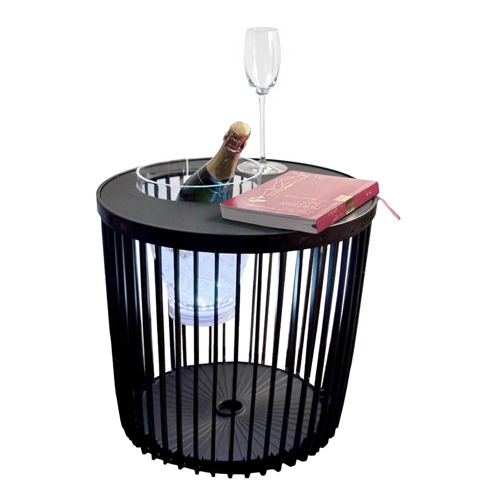 COOTAB Cooler Table Beistelltisch "4-in-1 Loungetisch mit Acryl-Weinkühler günstig online kaufen