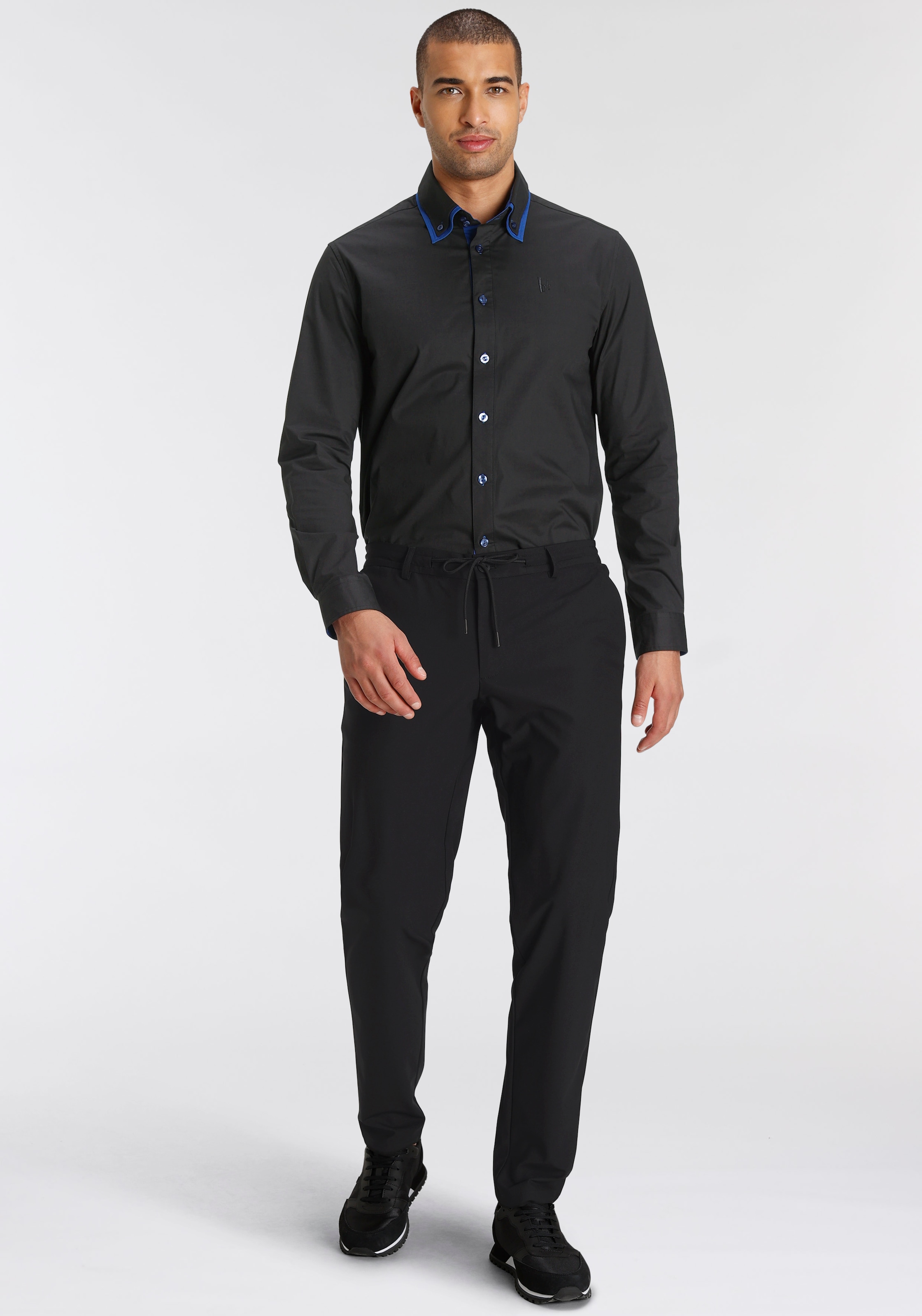 Bruno Banani Langarmhemd »Bruno Banani Button Down Kragen«