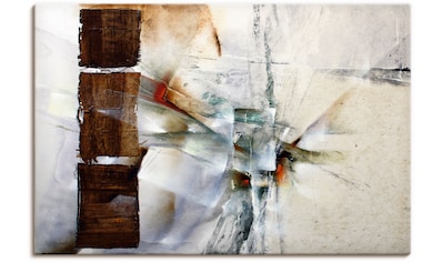 Wandbild »Abstrakte Komposition in weiß«, Gegenstandslos, (1 St.)