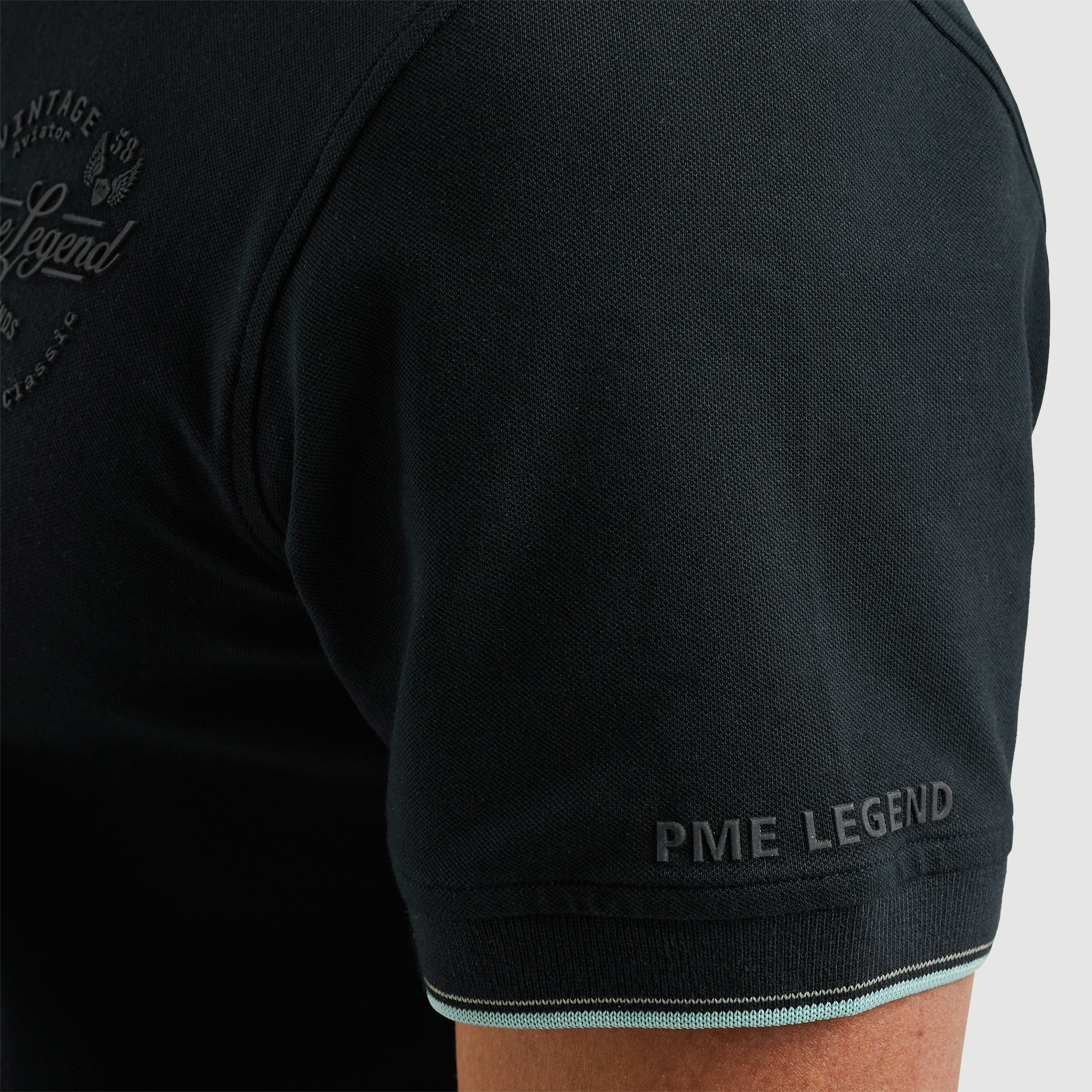PME LEGEND Poloshirt »Short sleeve polo stretch pique package«, mit Schriftzug